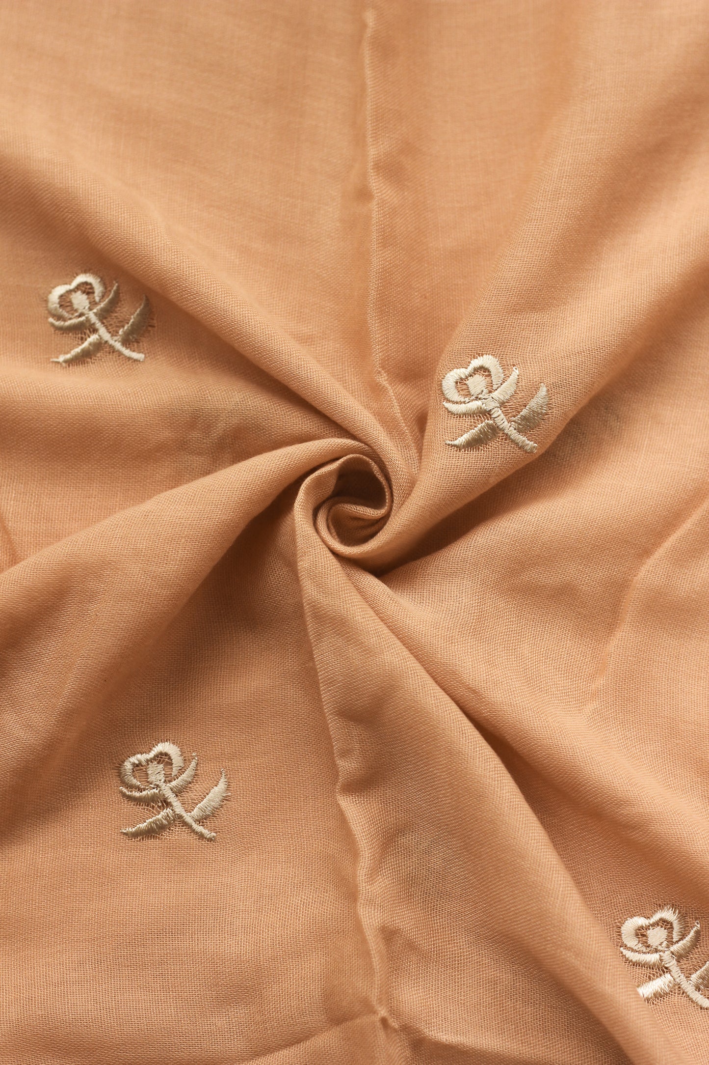 Zahra Embroidered Hijab - Roasted Peach