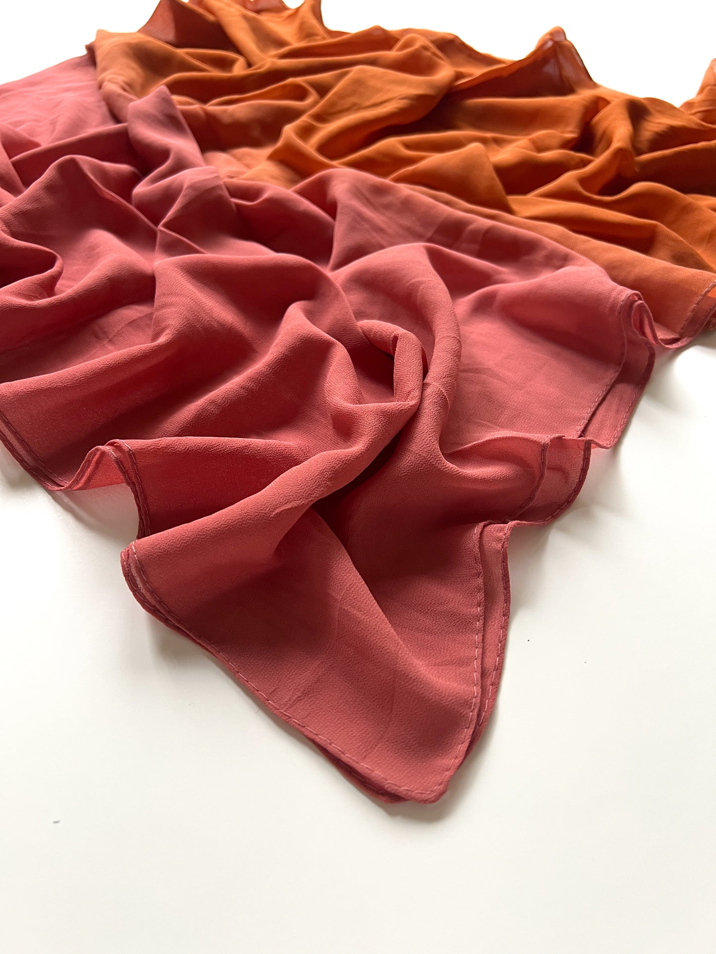 Ombre Georgette Hijab - Rose blush