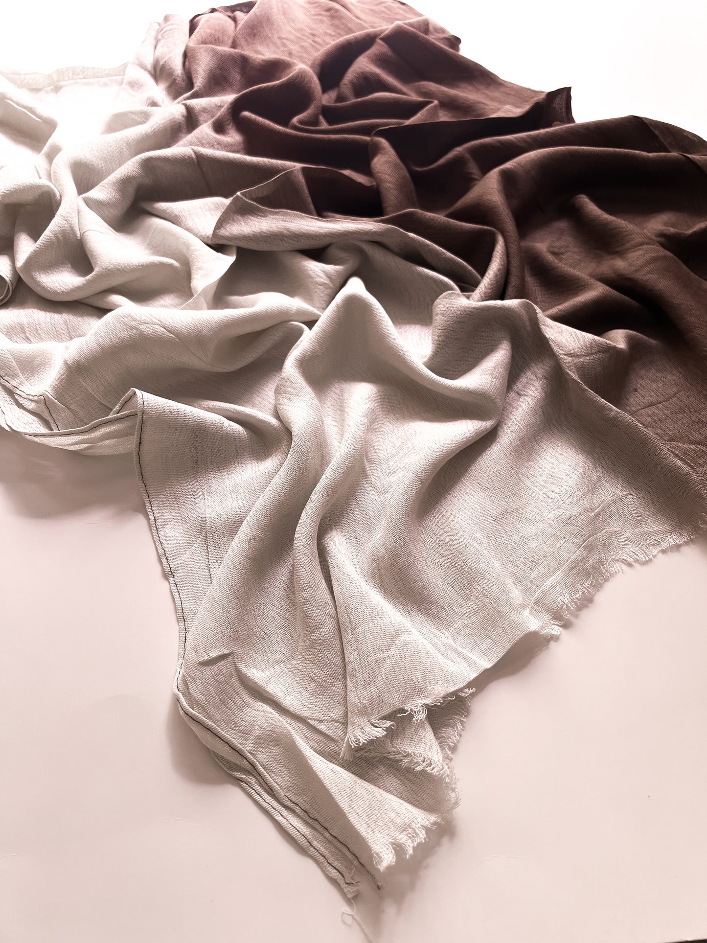 Ombre Lawn Hijab - Chocolate Truffle