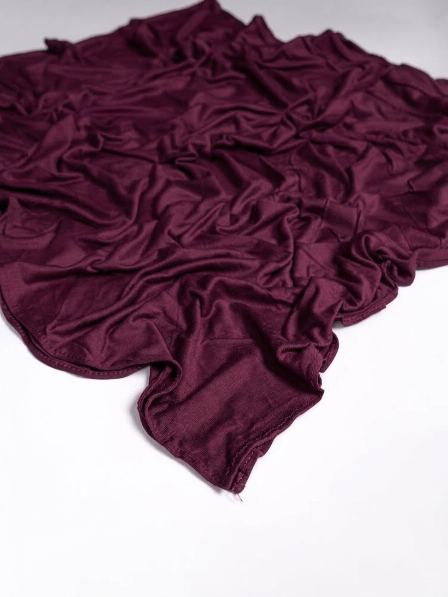 Plain Jersey Hijab - Real Maroon