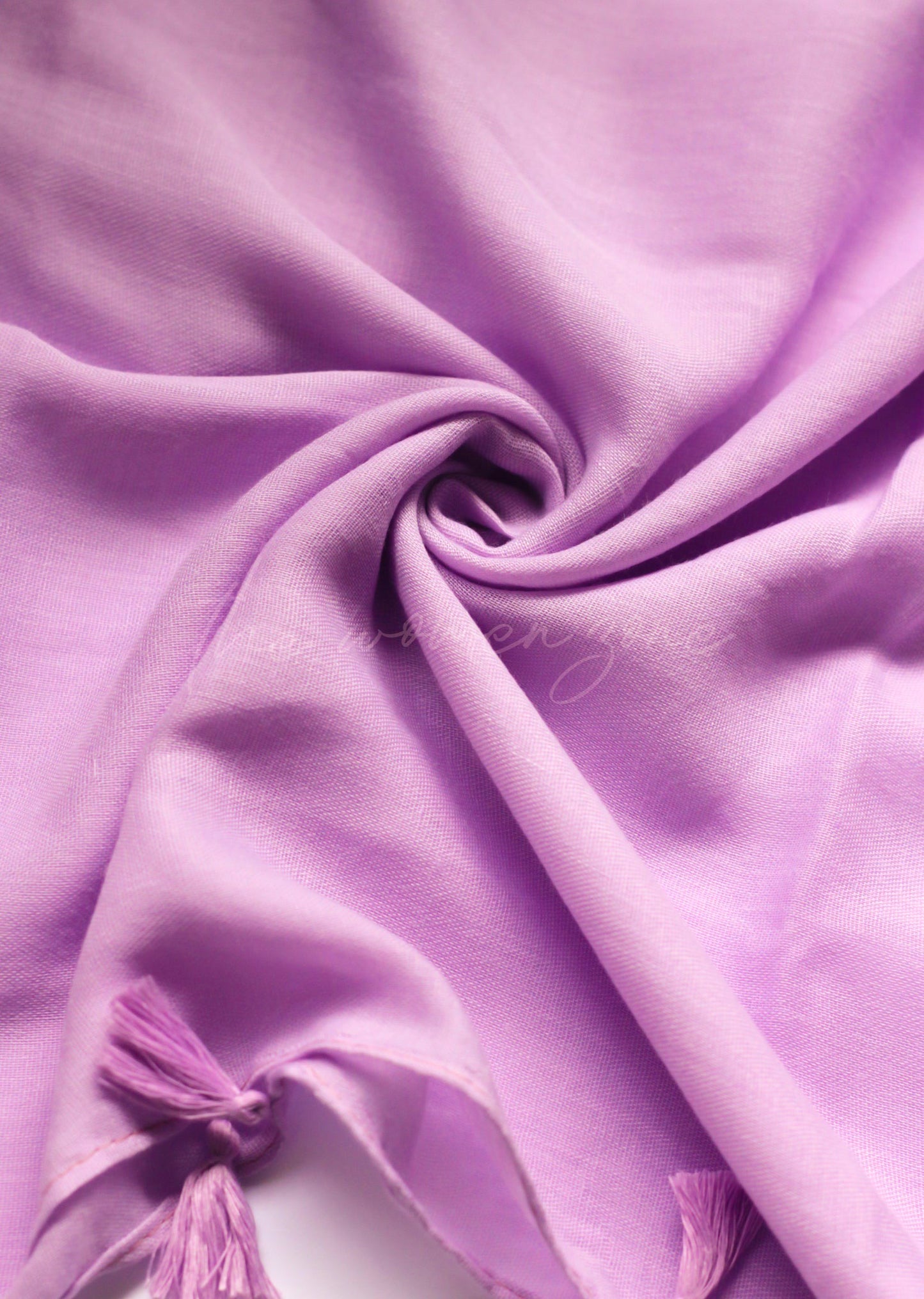 Plain Hijab with Tassels - Lilac