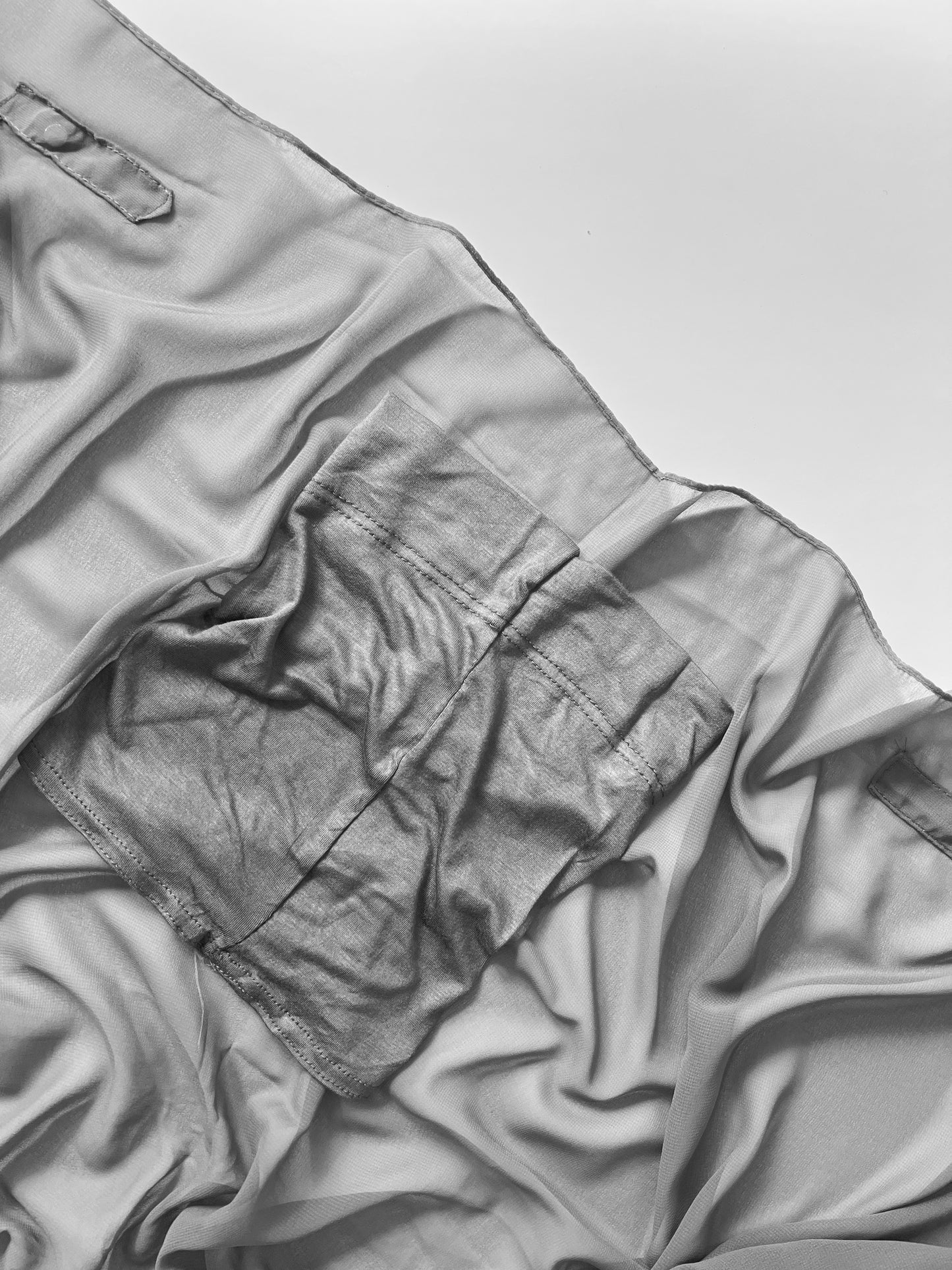 Instant Georgette Hijab with Built-in Magnets - Steel Grey