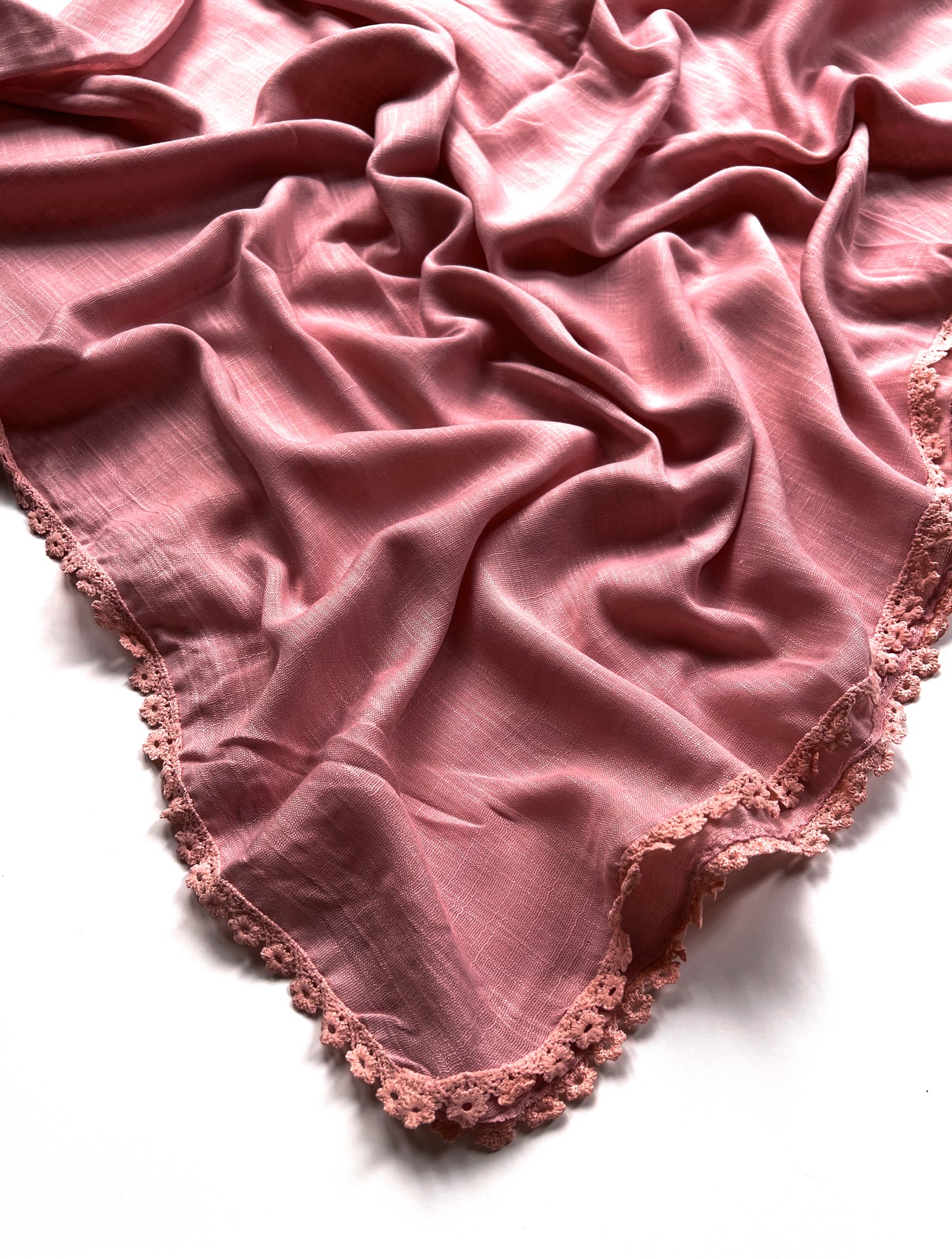 Laced Turkish Lawn - Vintage Rose