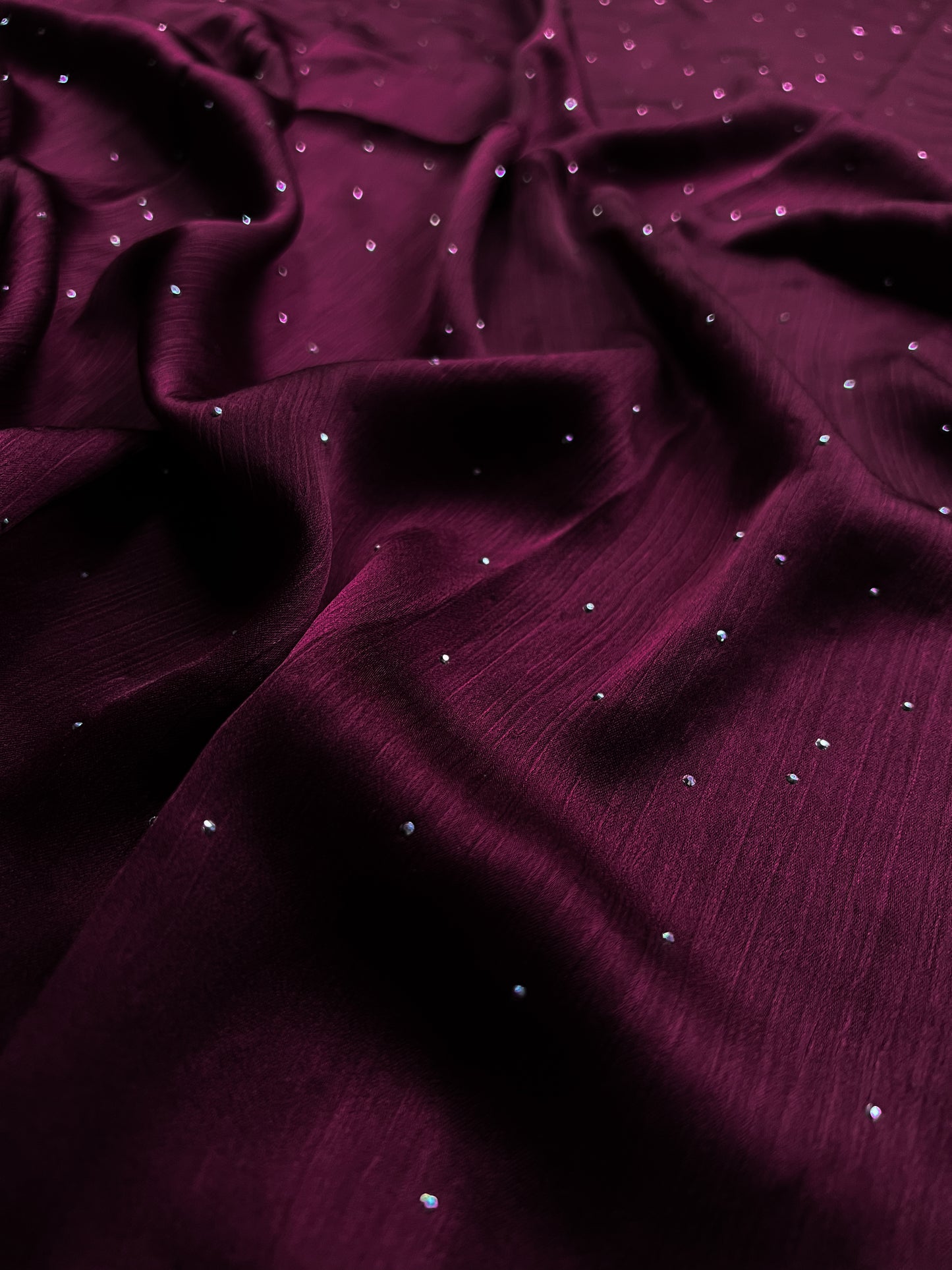 Crinkle Silk Luxe - Burgundy