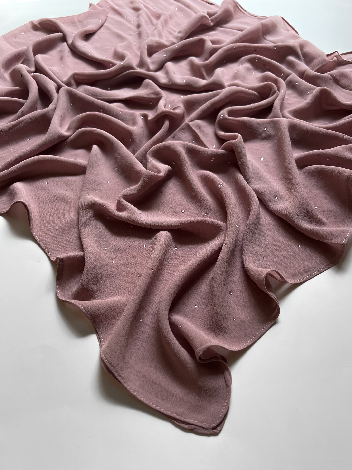 Chiffon Luxe Hijab - Pale Rose