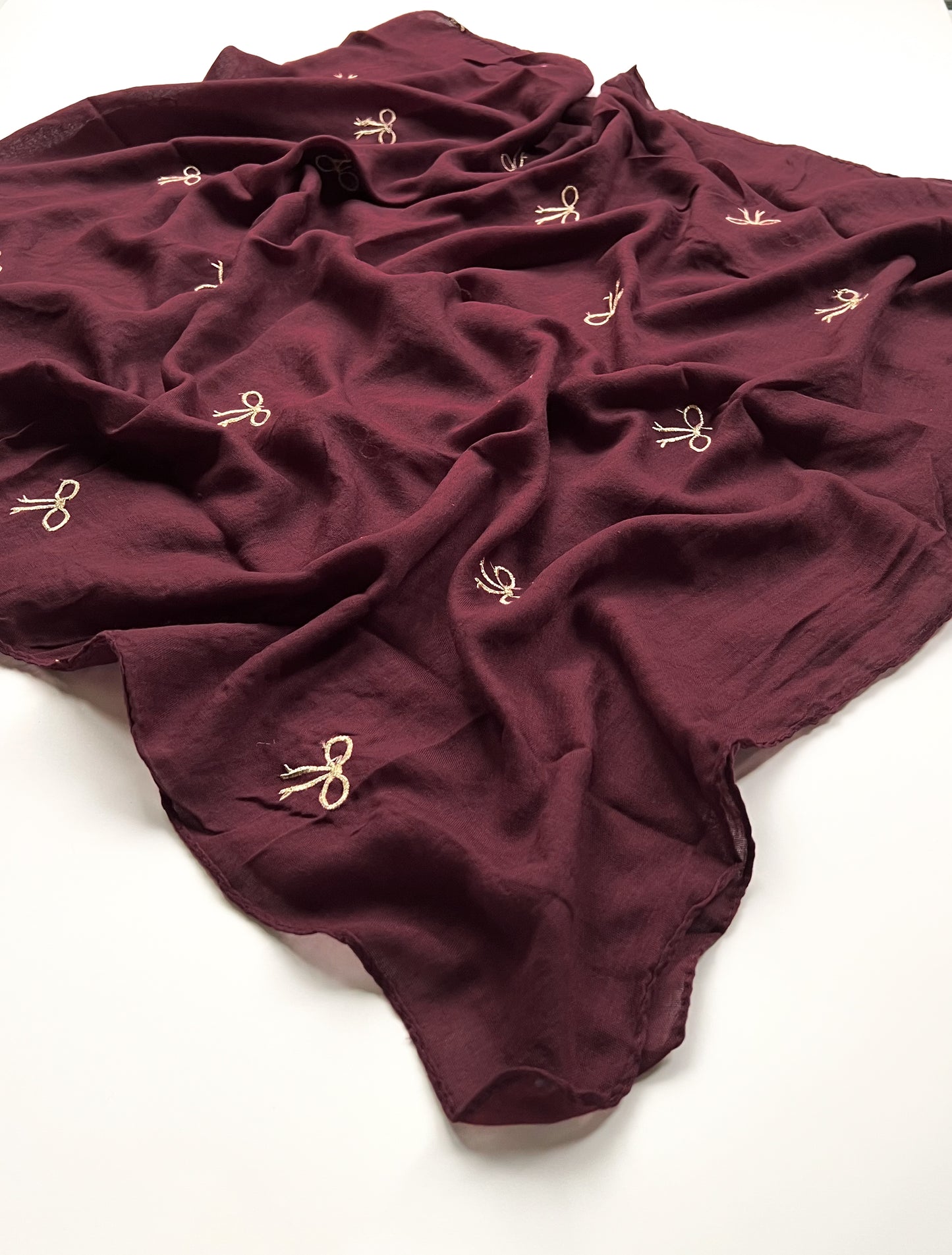 Bow-Me Hijab - Dark Maroon