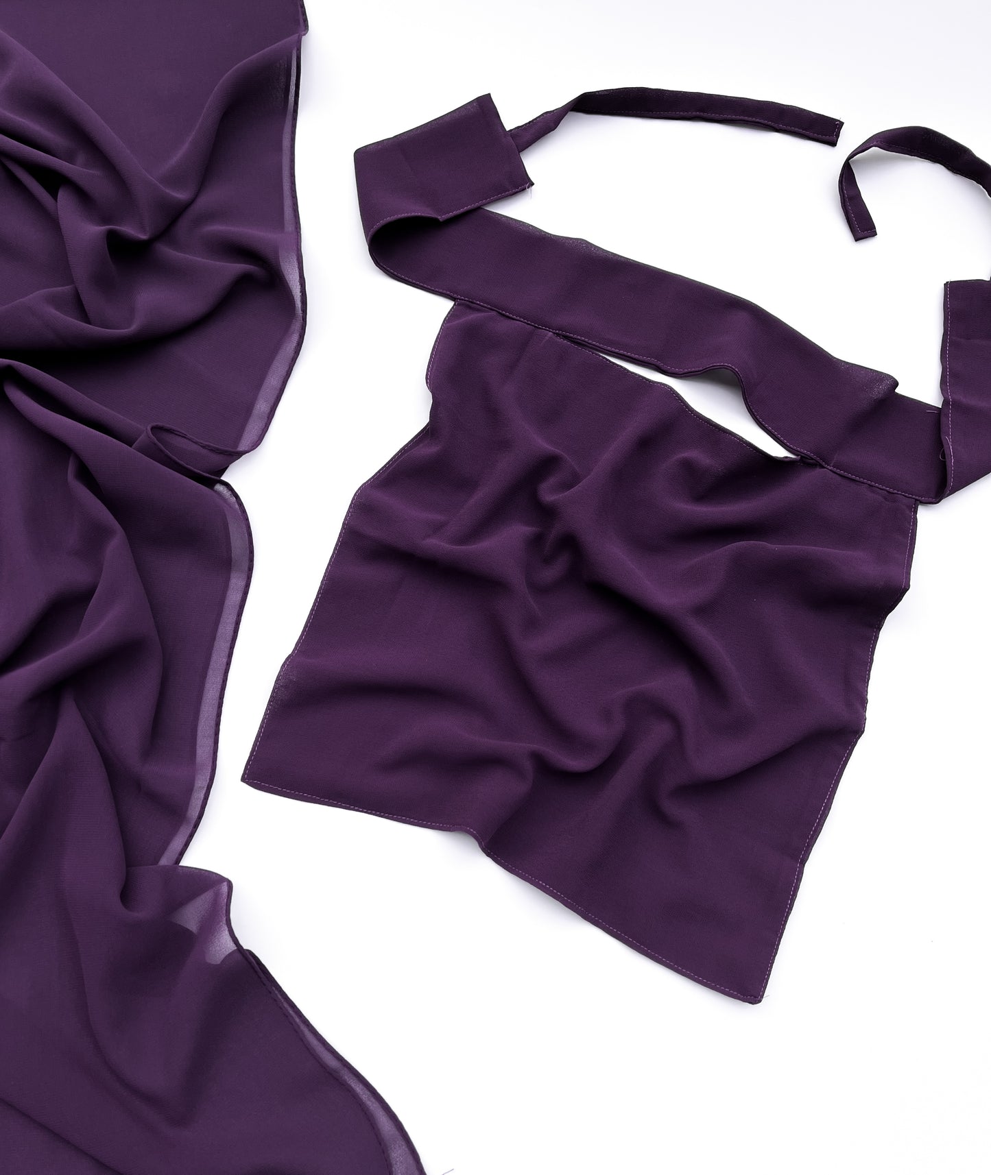 Saudi Niqab & XL Hijab Set - Purple