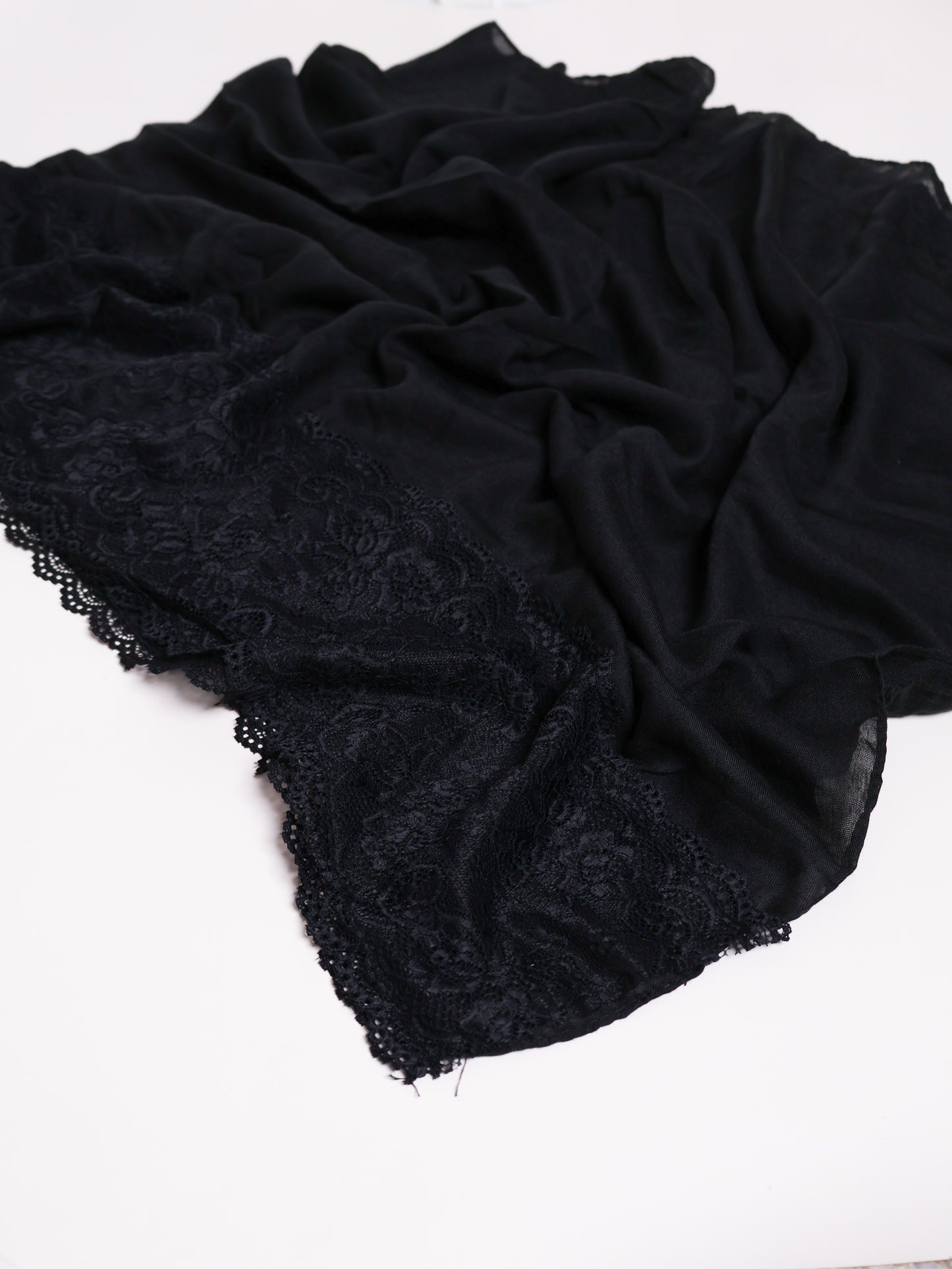 Lace Hijab - Black