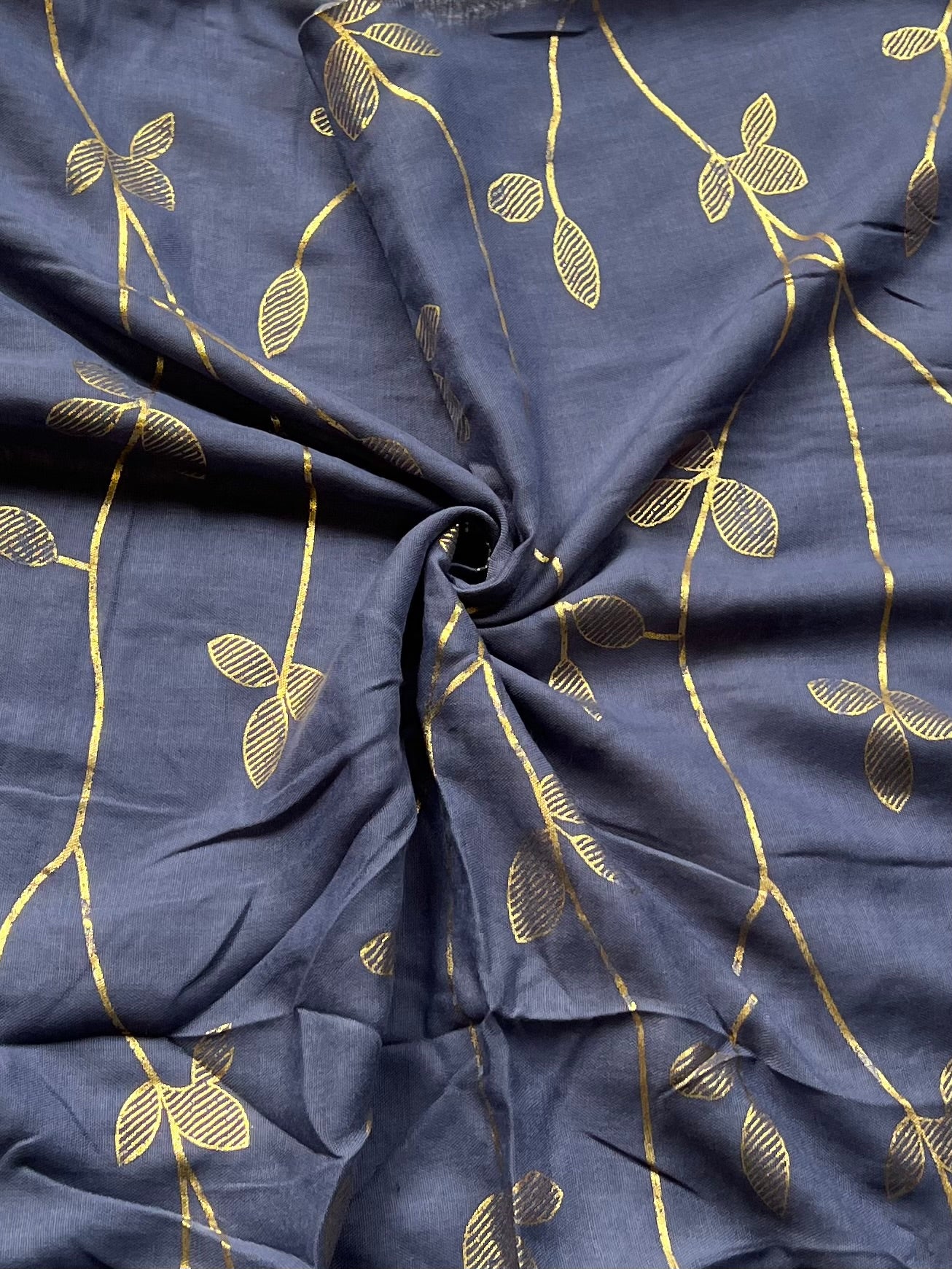 Botanical Hijab - Denim