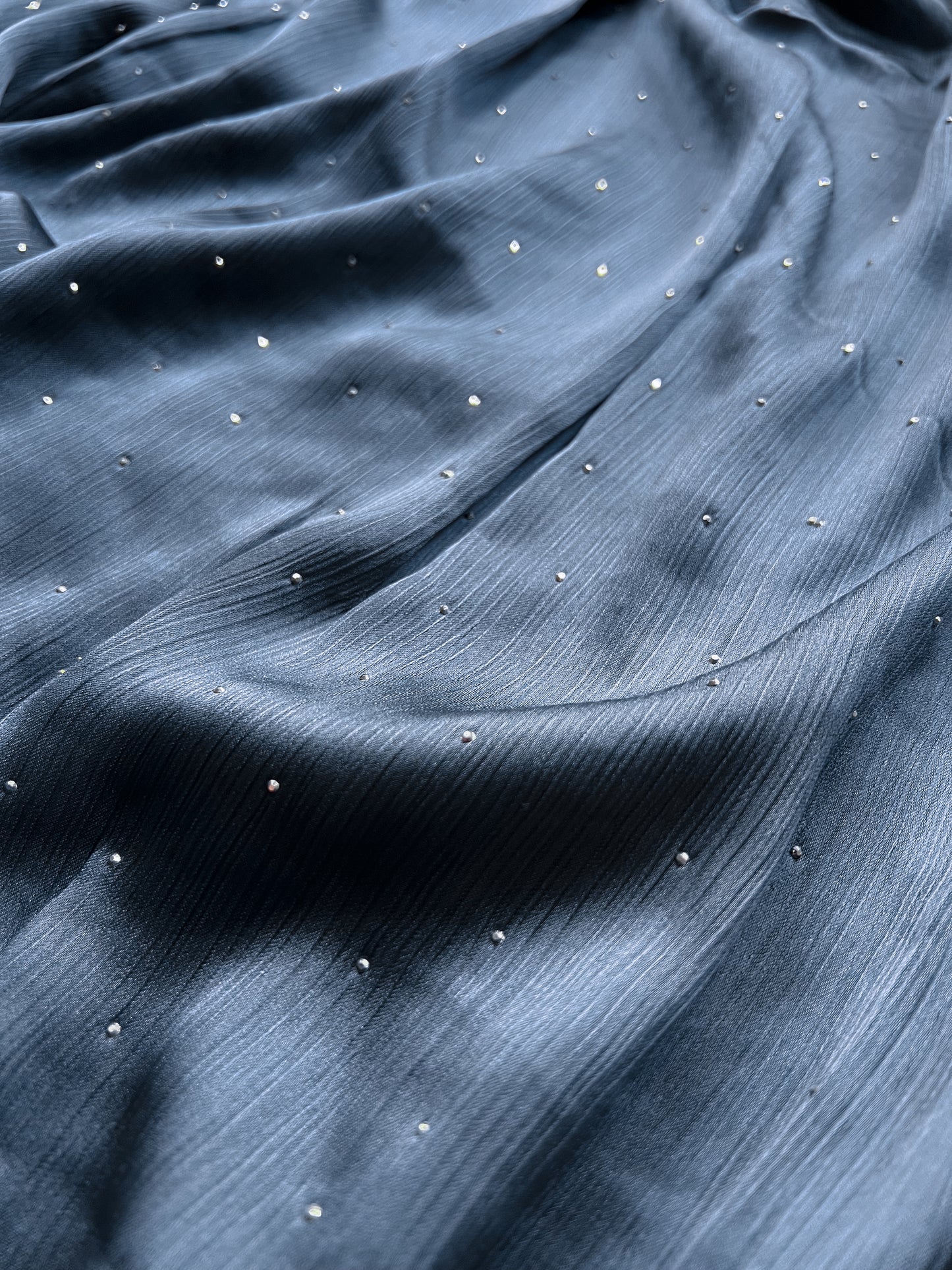 Crinkle Silk Luxe - Ash Blue