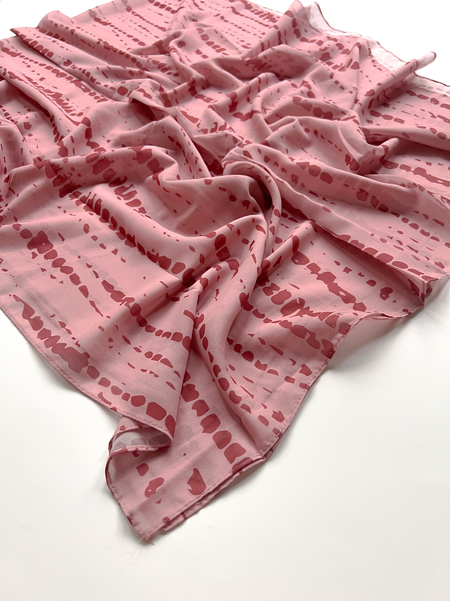 Tie-Dye Printed Hijab - Peach