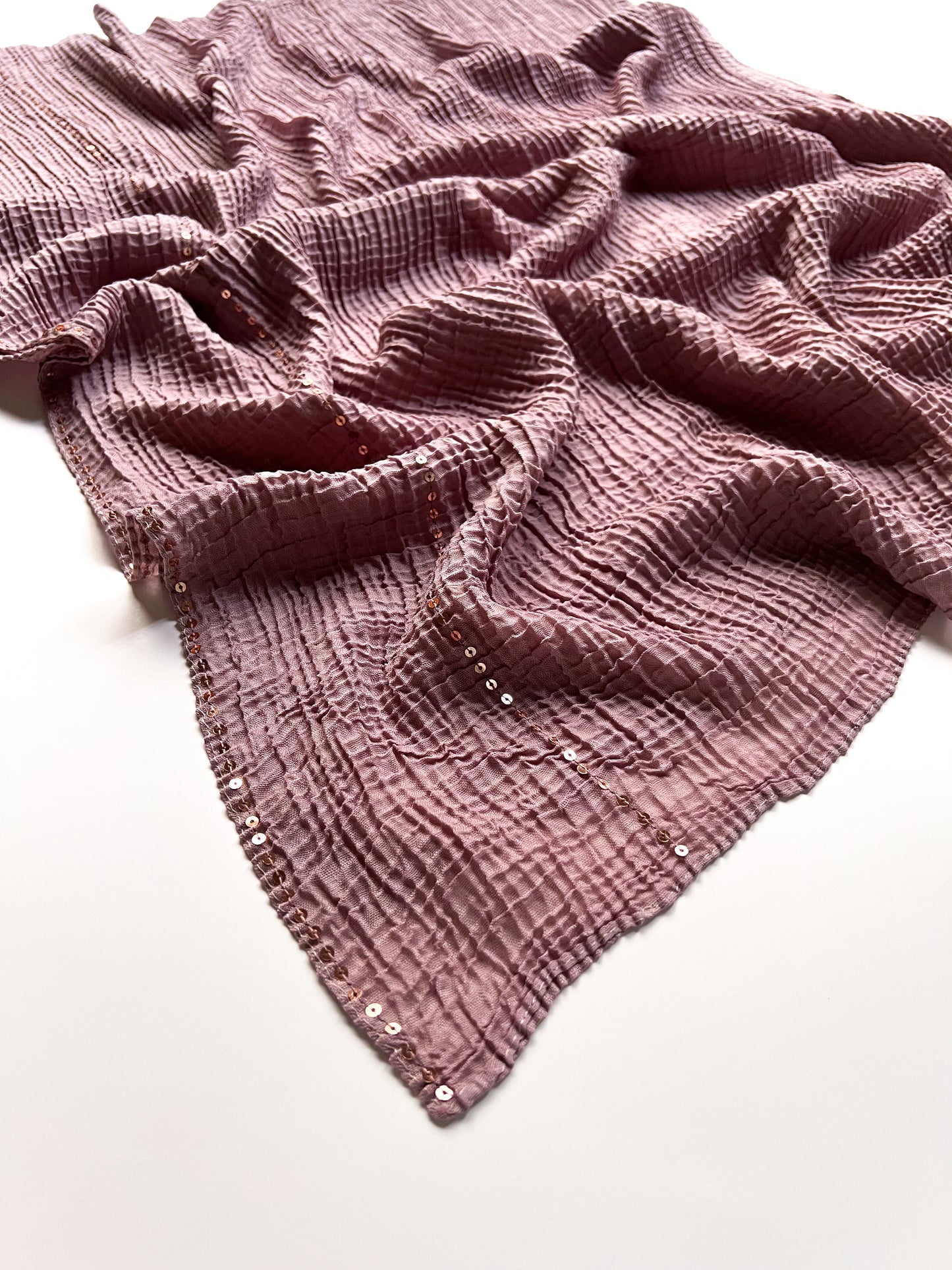 Crumpled Luxe Hijab - Mauve