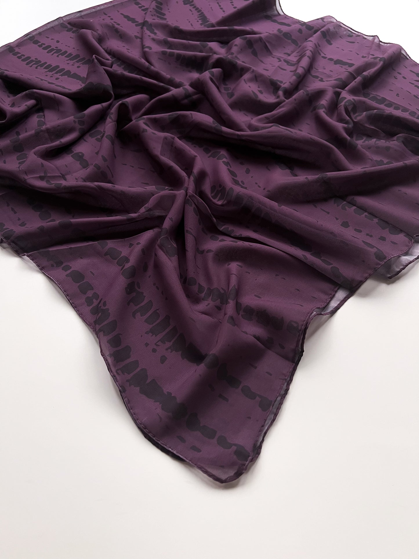 Tie-Dye Printed Hijab - Dark Amethyst
