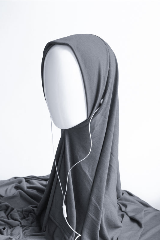 Access Instant Jersey Hijab - Dark Grey