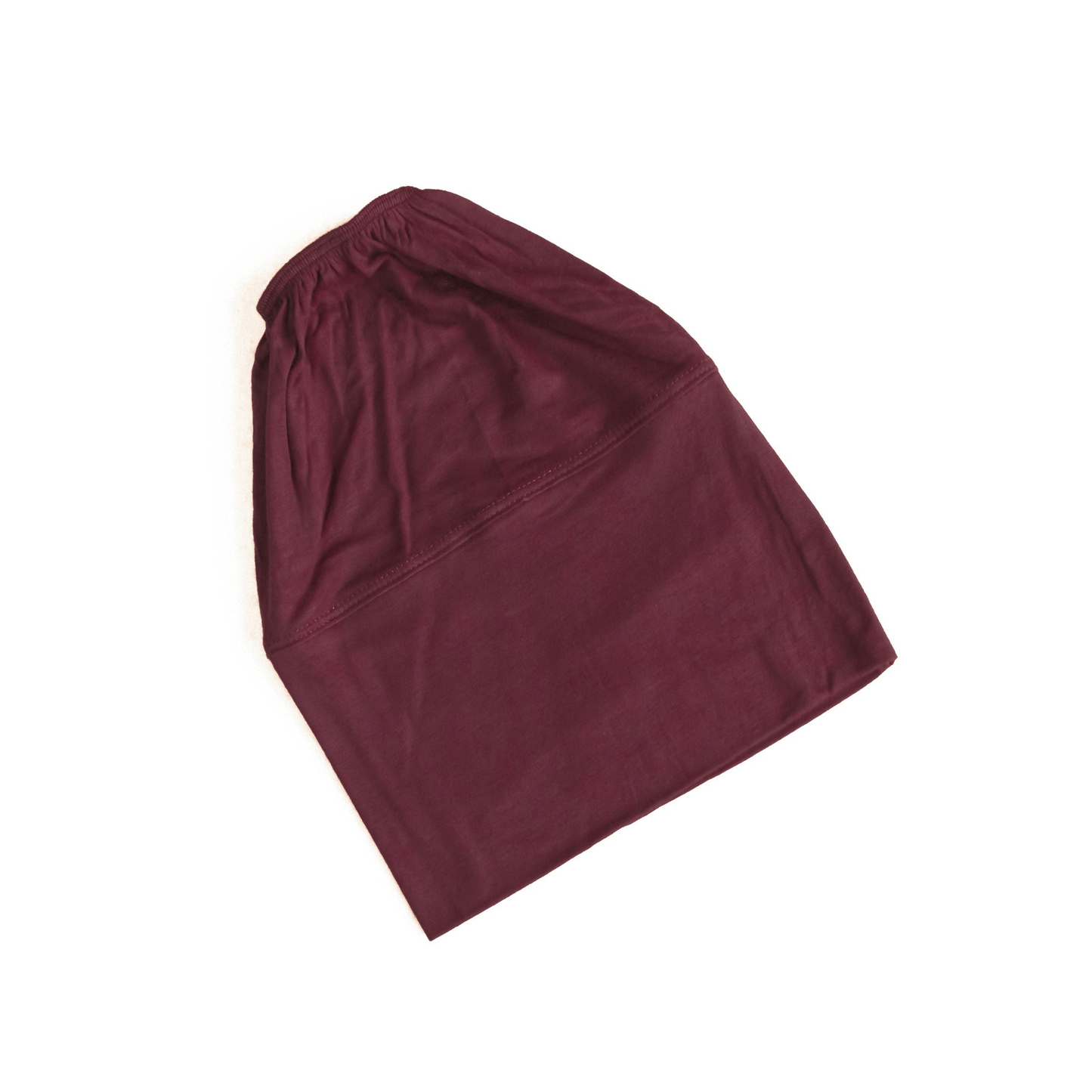(No headache) Beanie Hijab Cap - Real Maroon