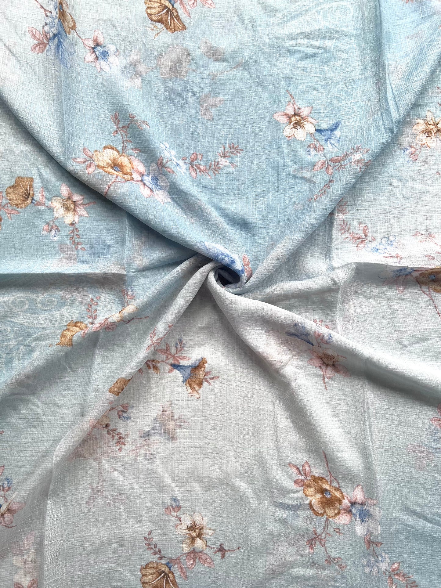 Zuheyra Printed Hijab - Pastel Blue