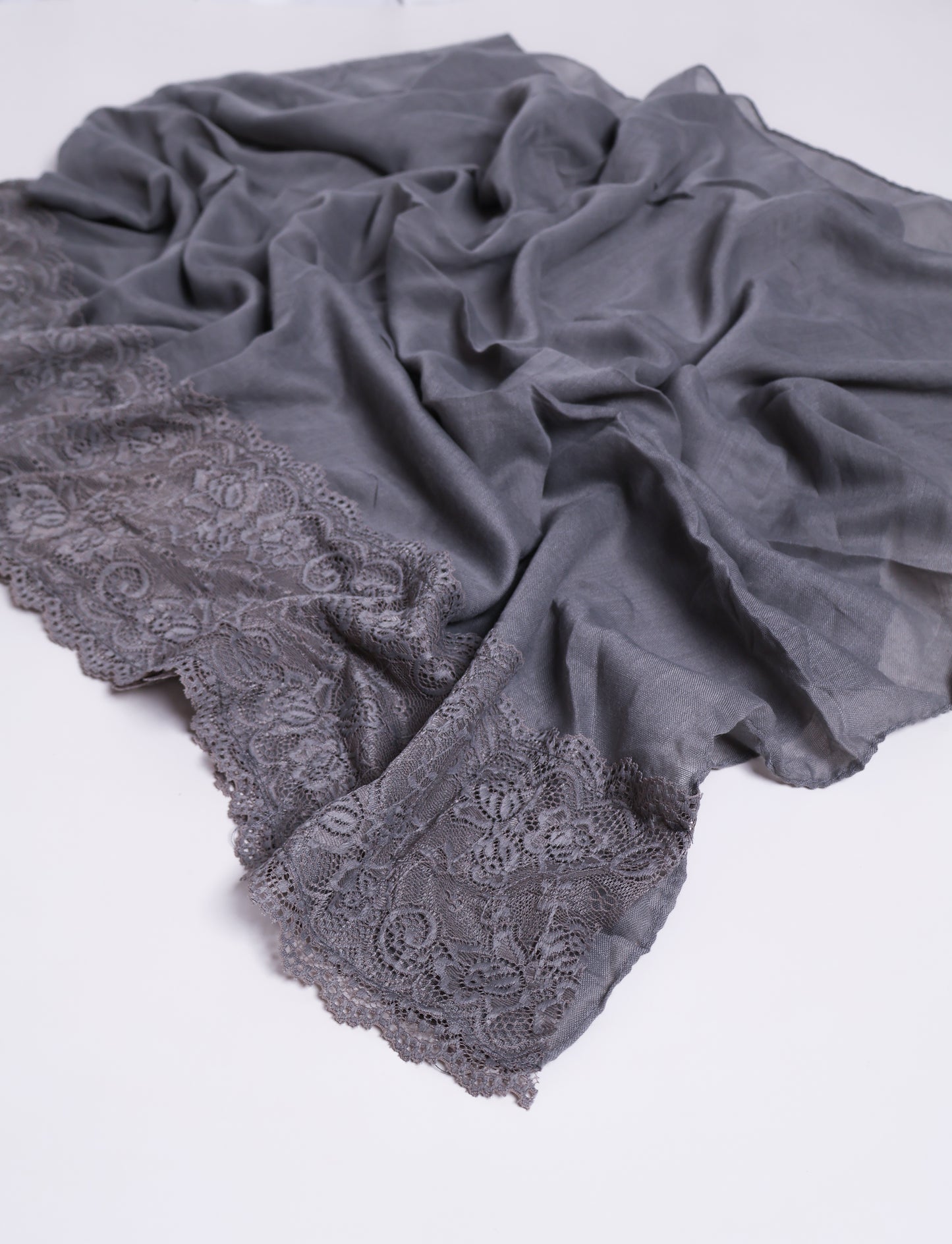 Lace Hijab - Grey