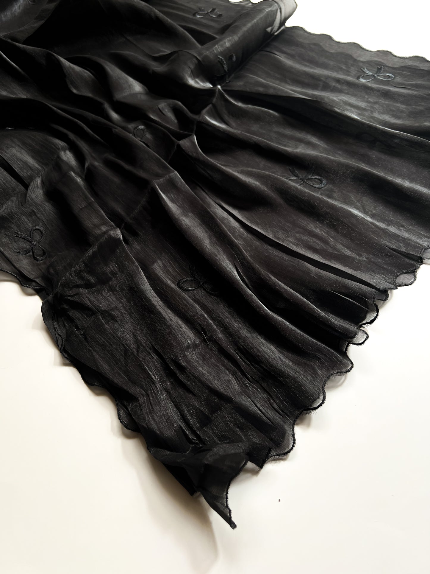 Moondust Embroidered Hijab - Black