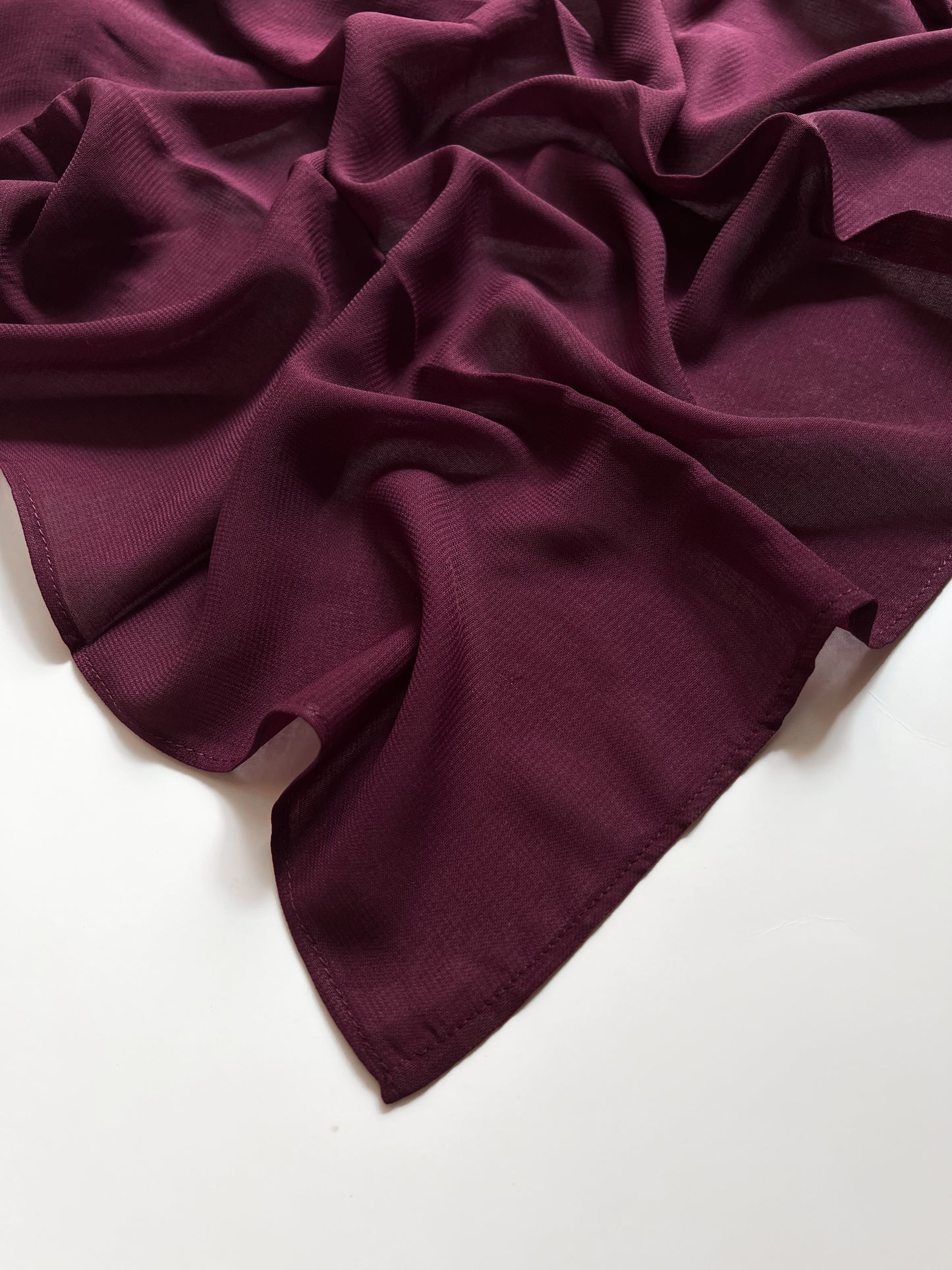 Korean Chiffon Hijab - Real Maroon