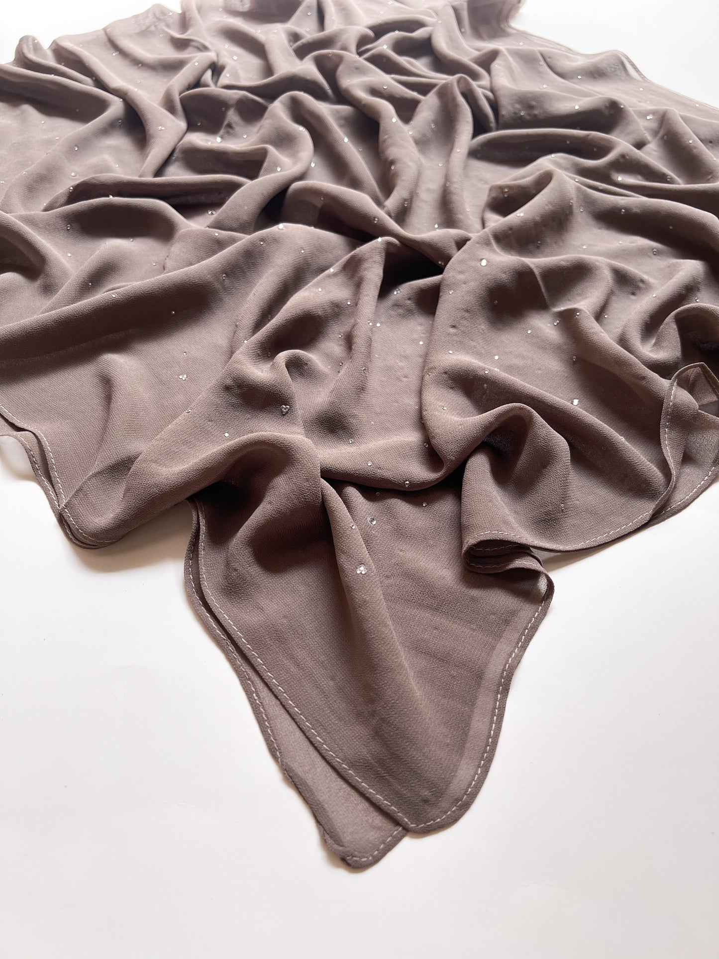 Chiffon Luxe Hijab - Swiss Coffee