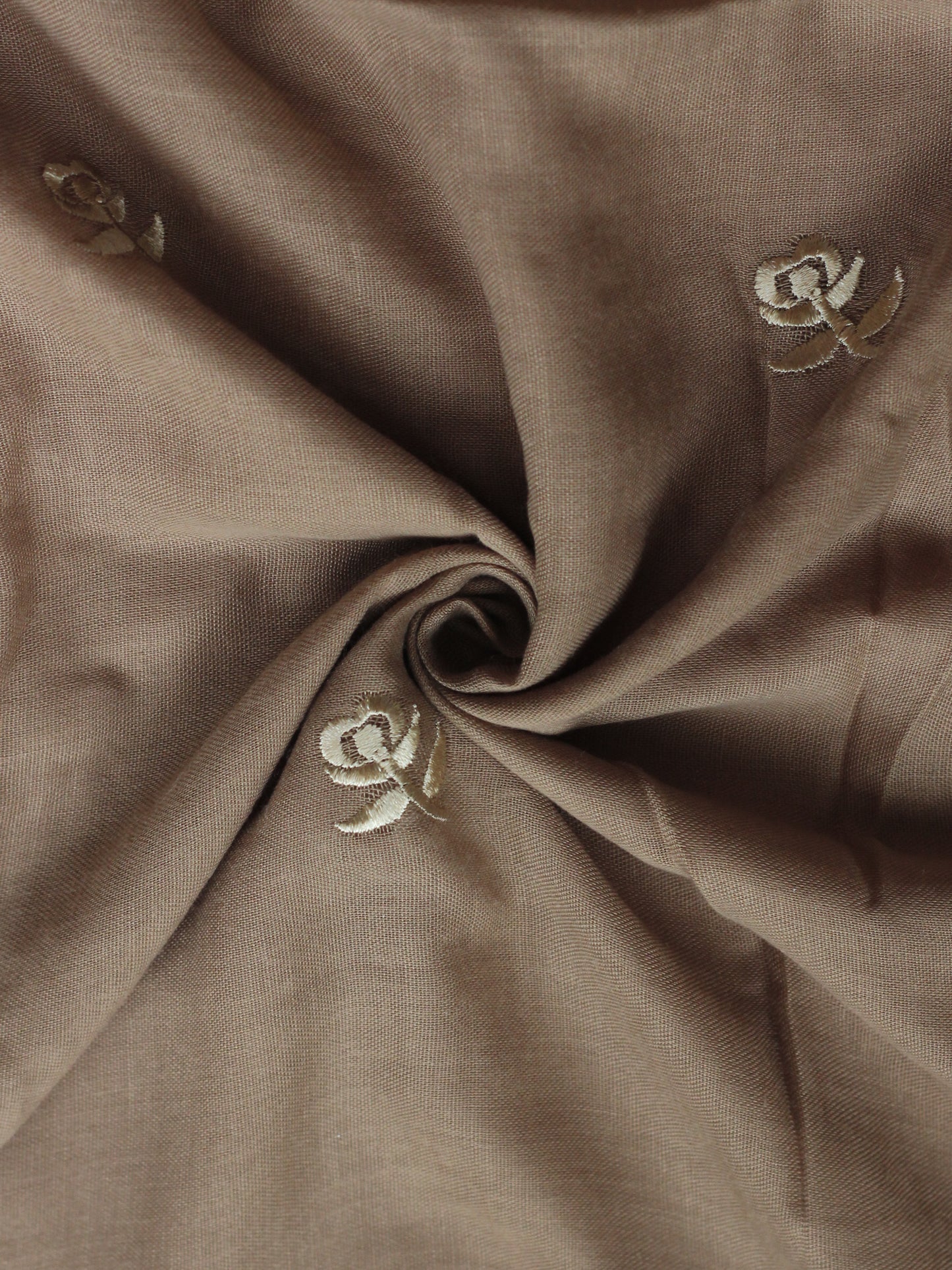 Zahra Embroidered Hijab - Tortilla