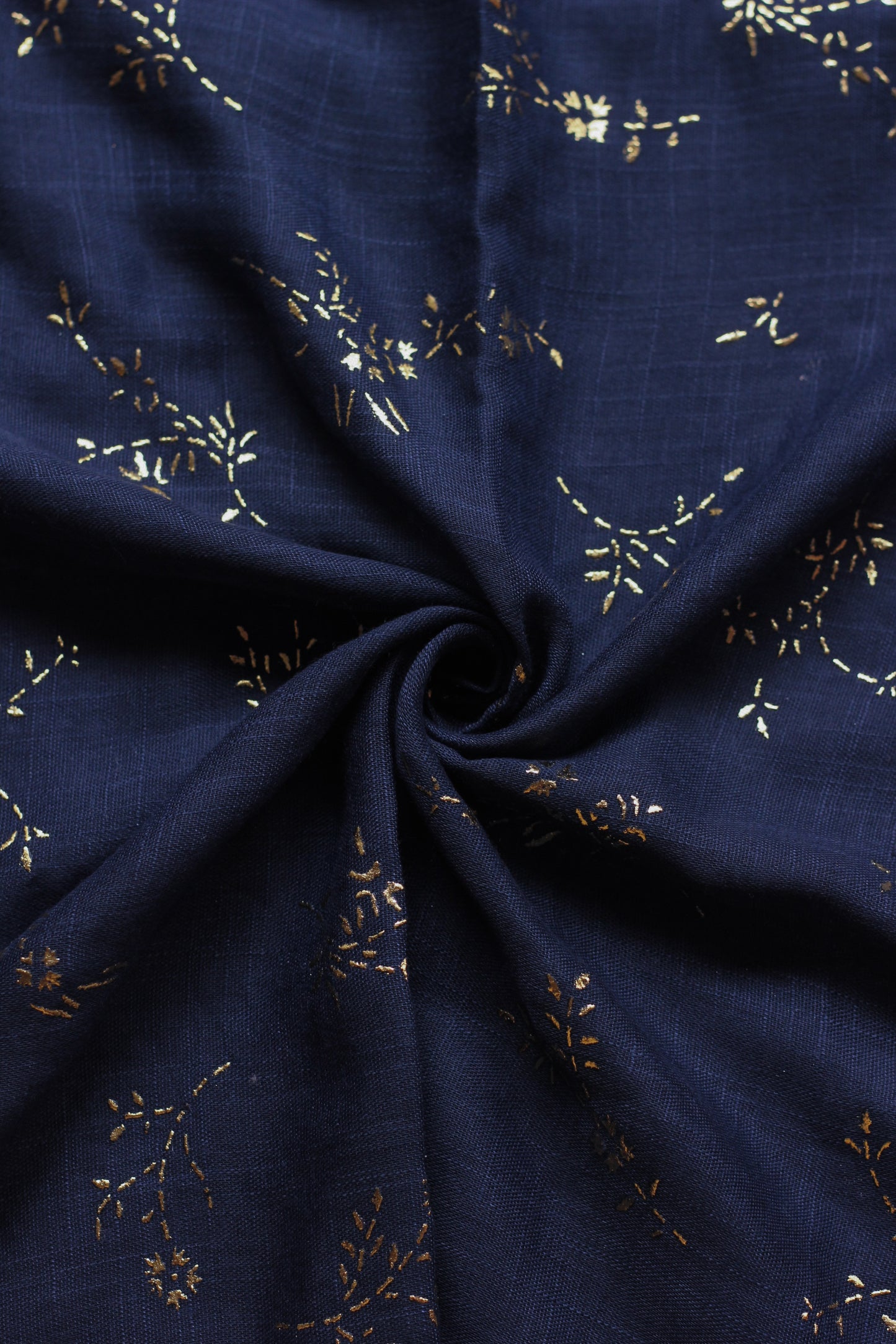 Gold Botanical - Navy blue