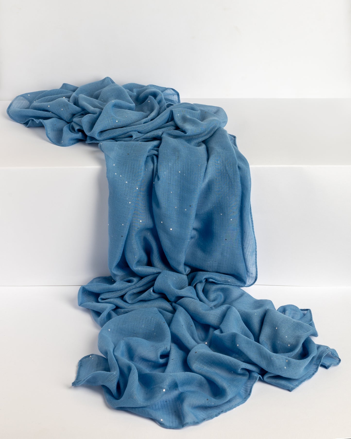 Sequin-Me Hijab - Denim Blue