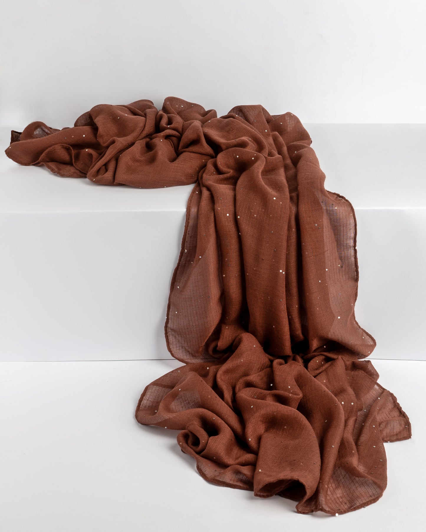 Sequin-Me Hijab - Chocolate Brown