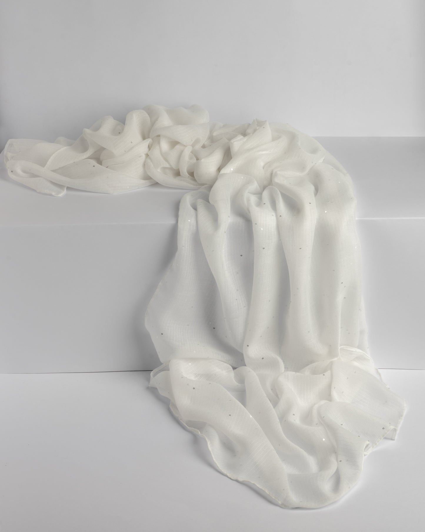 Sequin-Me Hijab - Pearl White