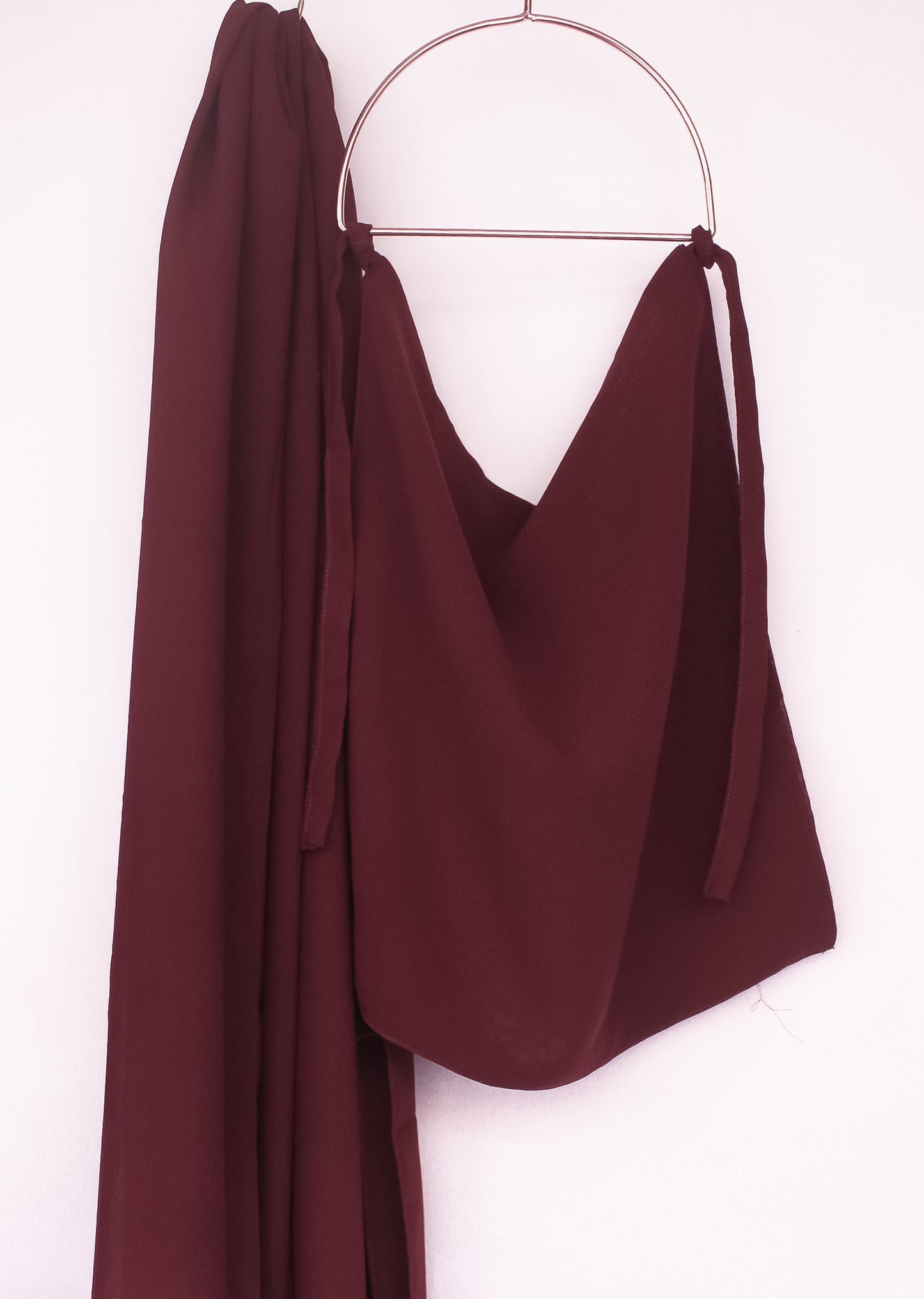 Niqab & XL Hijab Set - Rustic Maroon