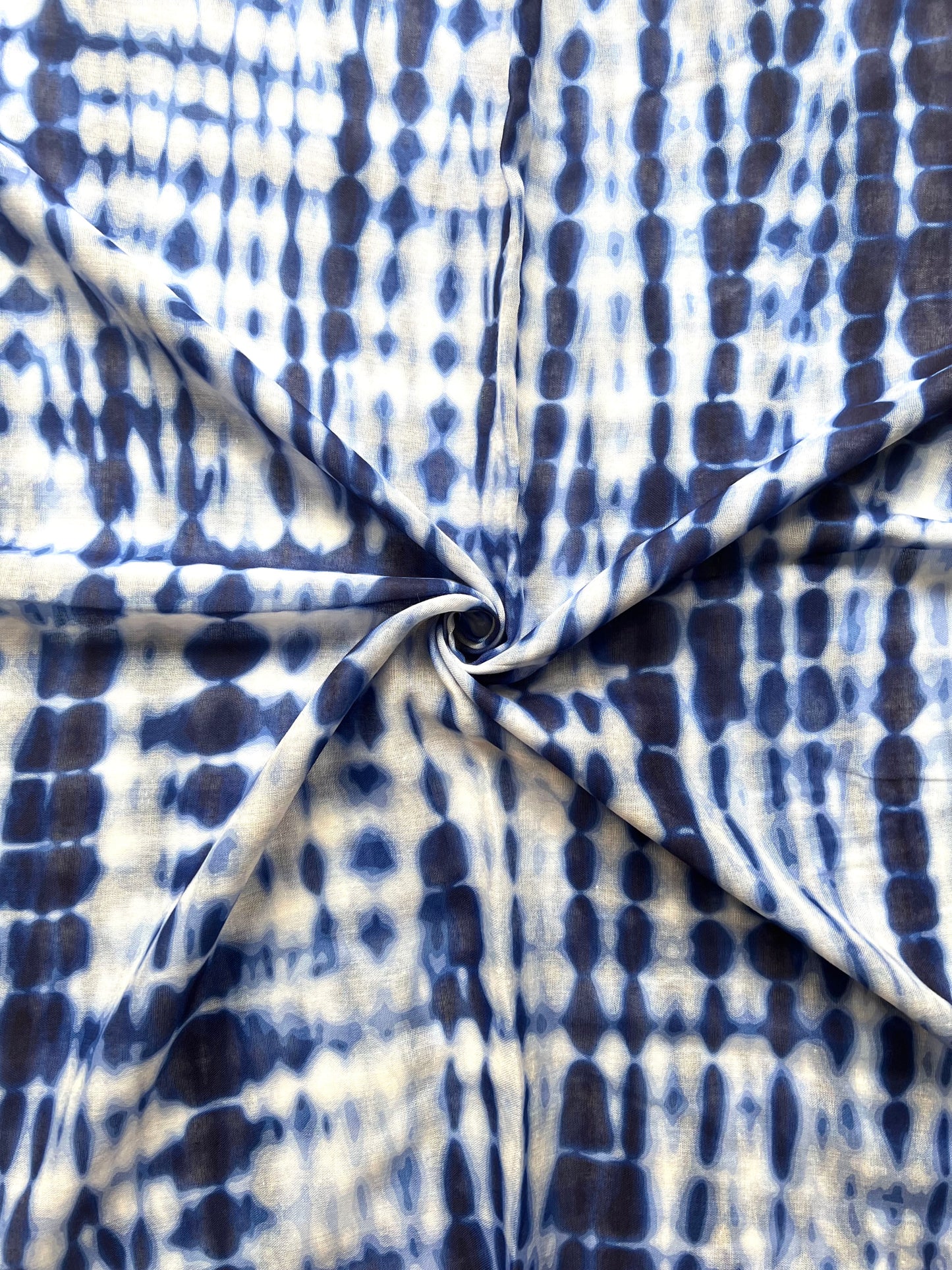 Modal Hijab Lookalike - Tie & Dye Blue