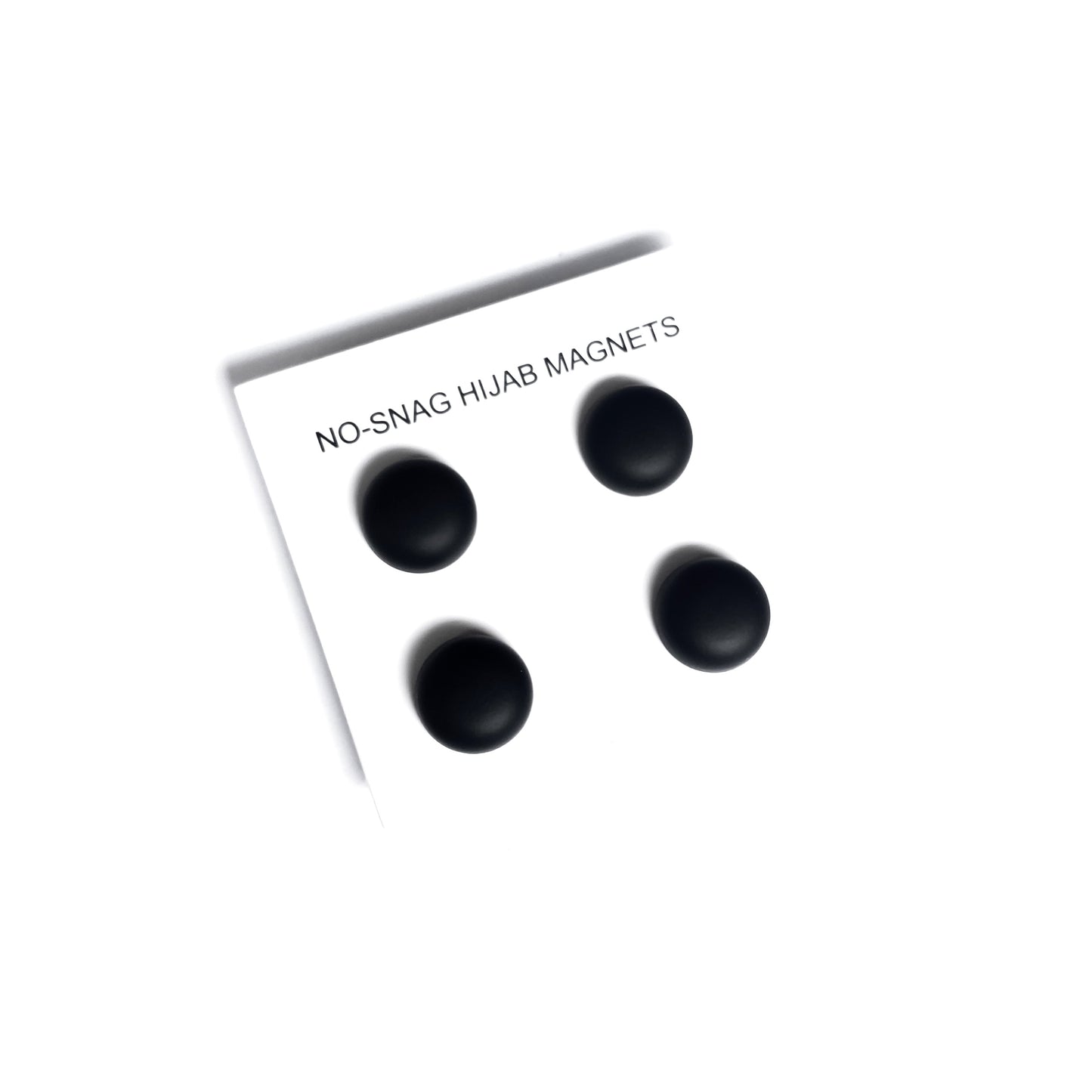Matte Hijab Magnets (Circle) - Black