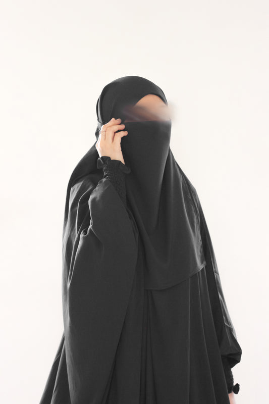 Jilbab + FREE Niqab - Black