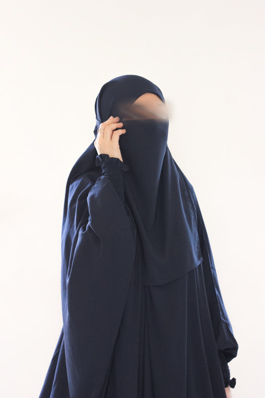 Jilbab + FREE Niqab - Navy Blue