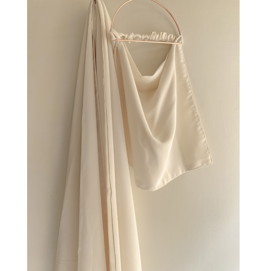 Niqab & XL Hijab Set - Cream