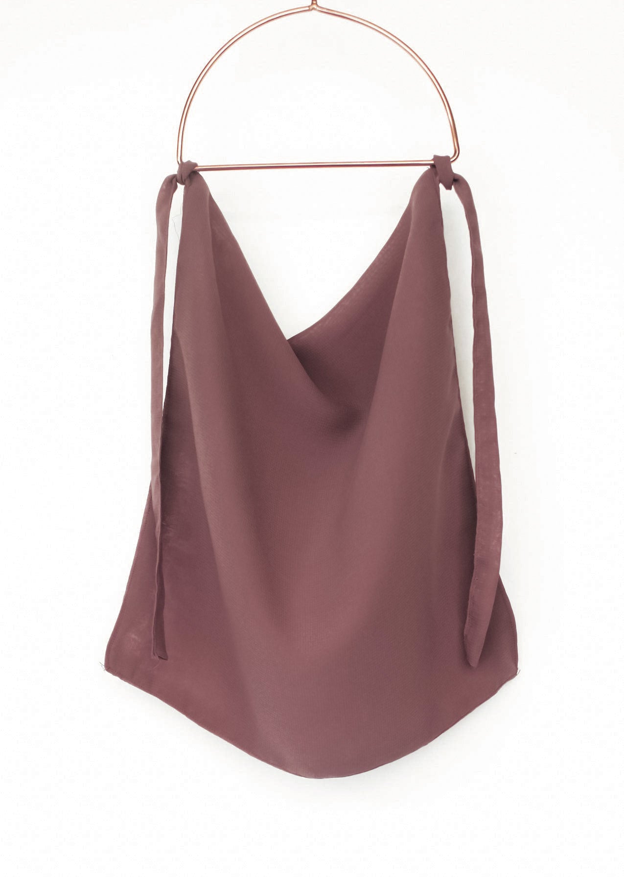 Tie-back Niqab - Rose Tan