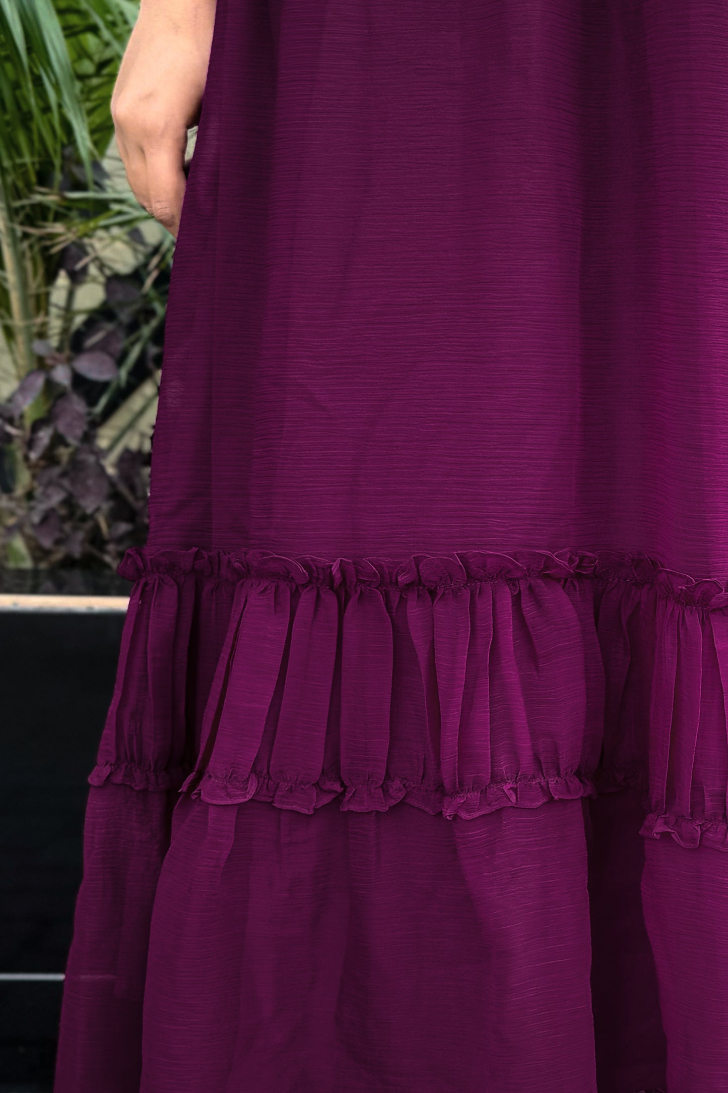 Plum Evening Modest Dress