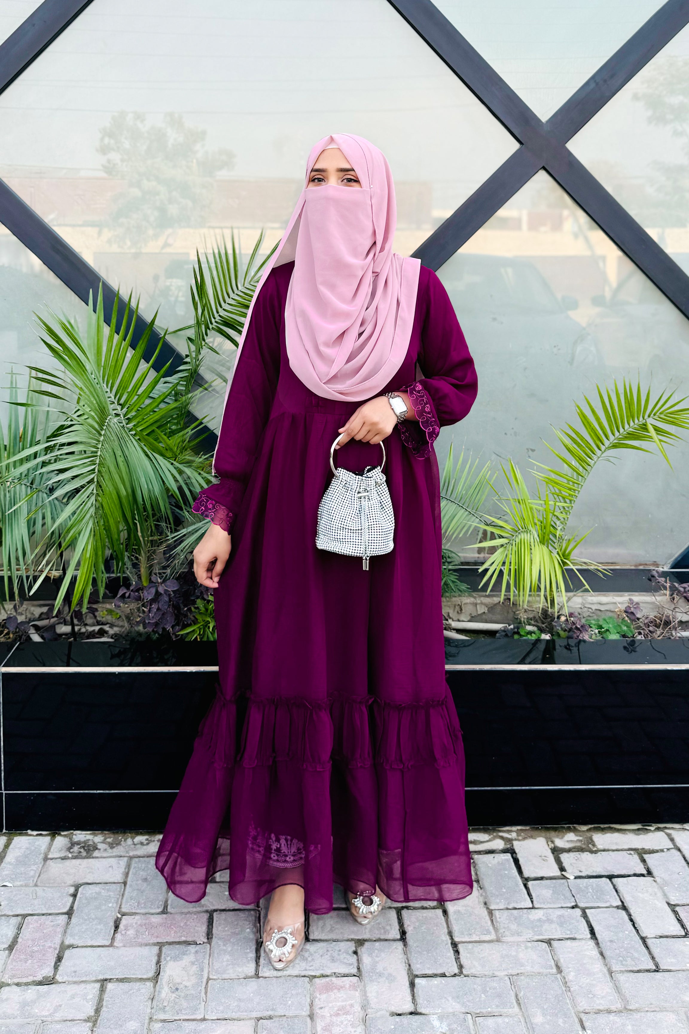 Plum Evening Modest Dress The Women Zone - A Hijab & Abaya Brand Plum Evening Modest Dress The Women Zone - A Hijab & Abaya Brand