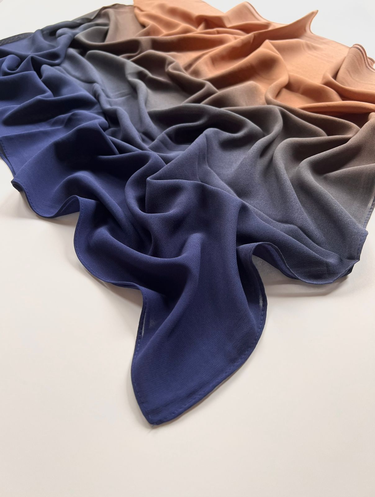 Ombre Georgette Hijab II - Dusky Sky