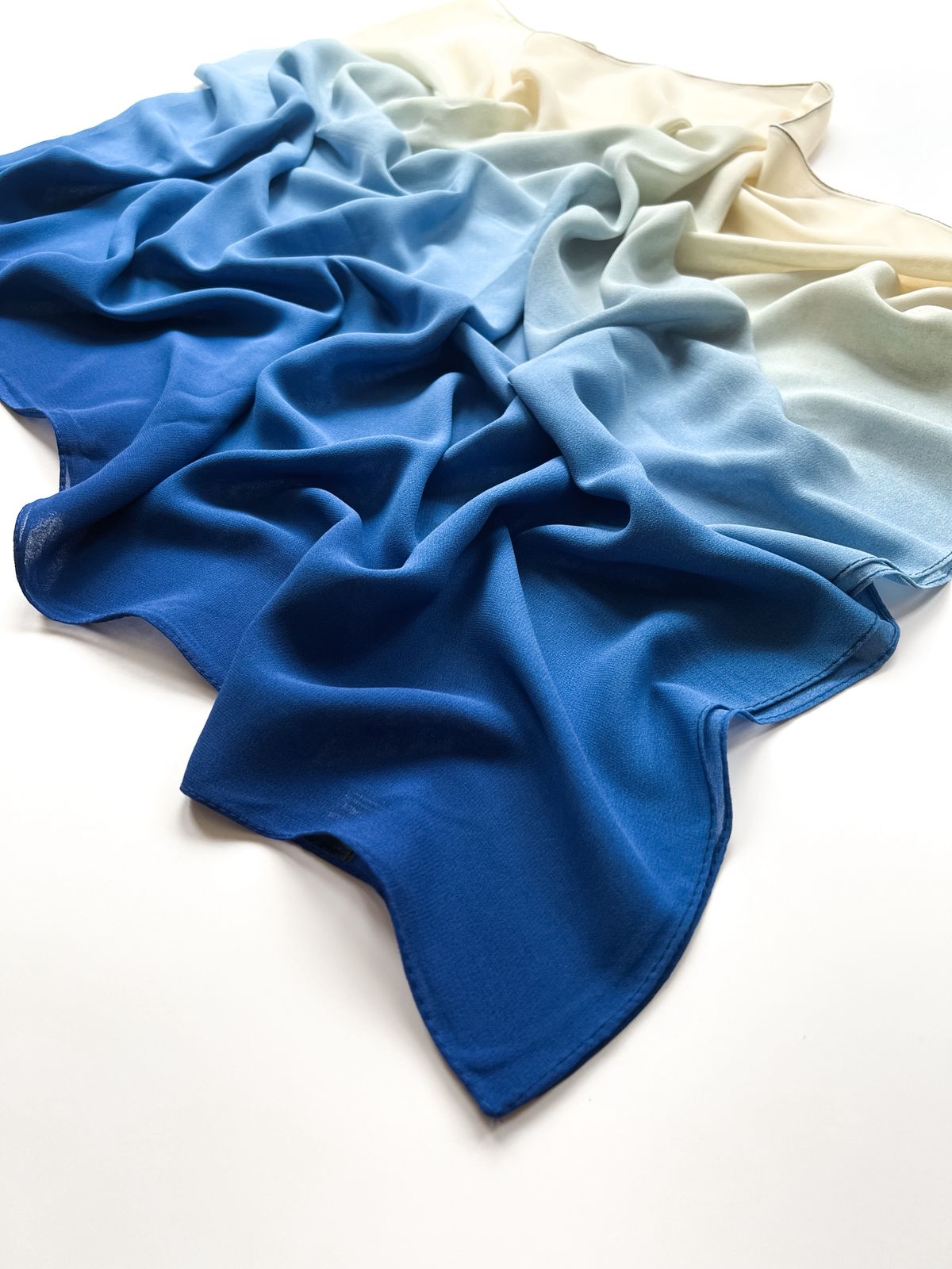 Ombre Georgette Hijab II - Classic Blue