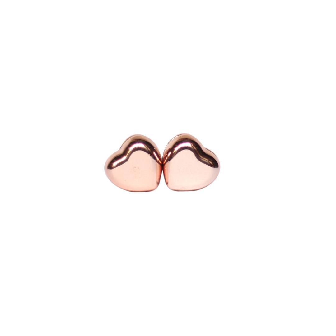 Metallic Hijab Magnets (Heart) - Rose Gold