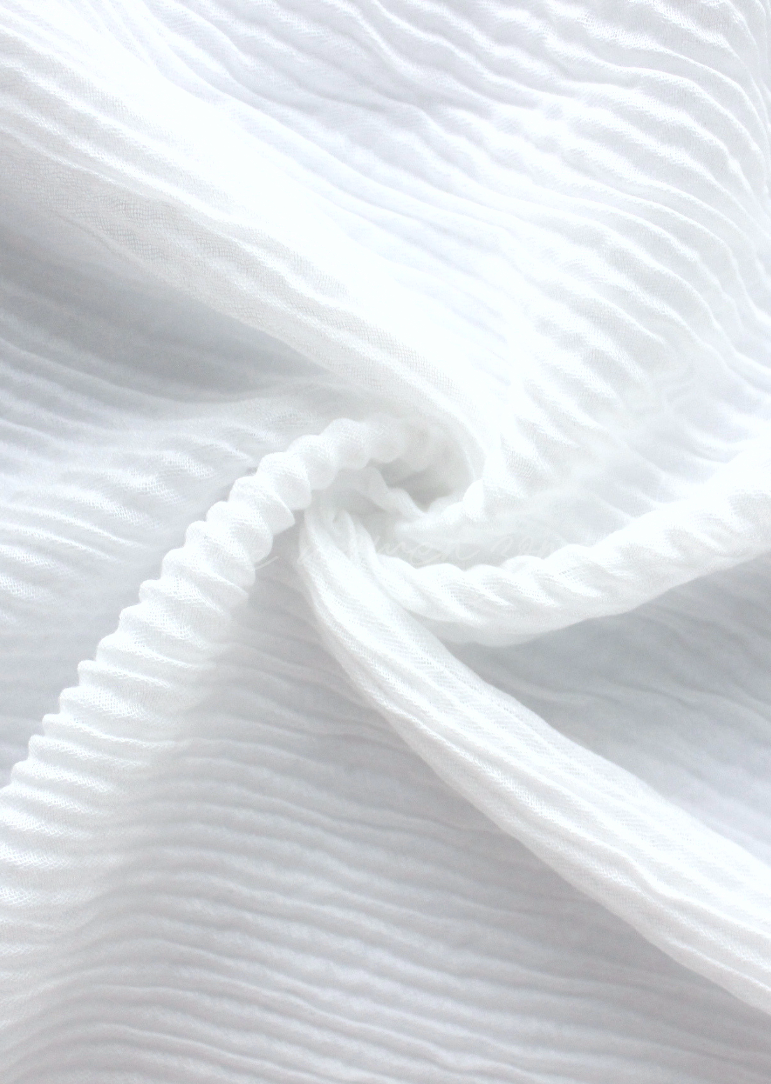 Crumpled Hijab - Pearl White
