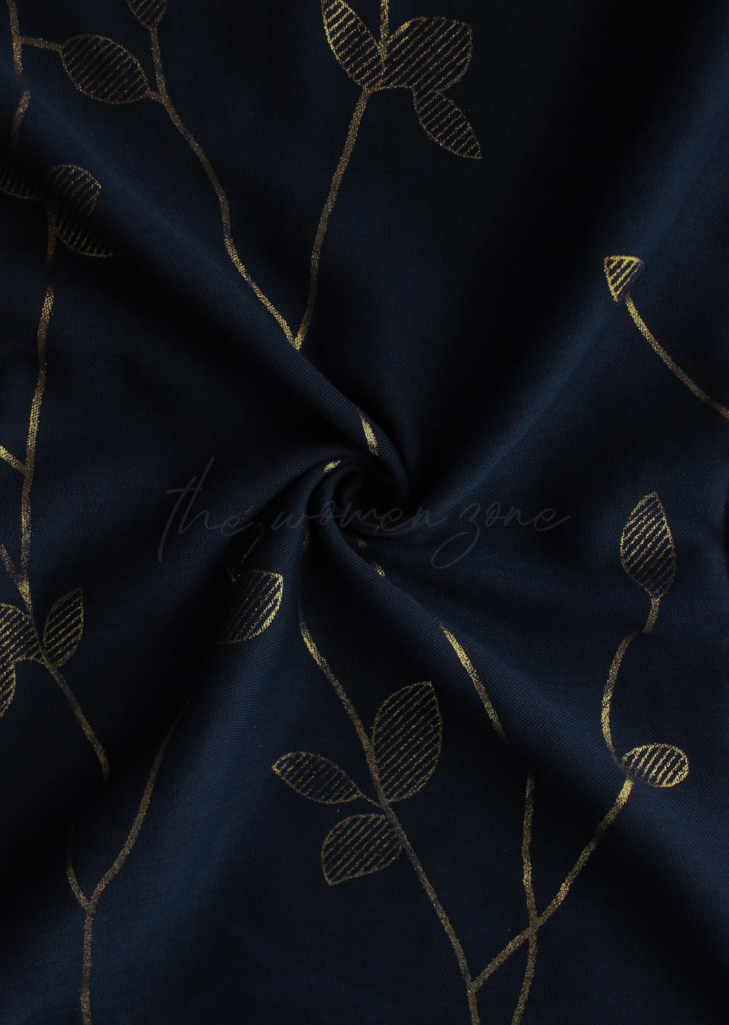Botanical Hijab - Navy Blue
