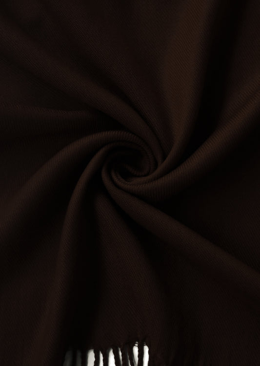 Plain Cashmere Hijab - Dark Brown