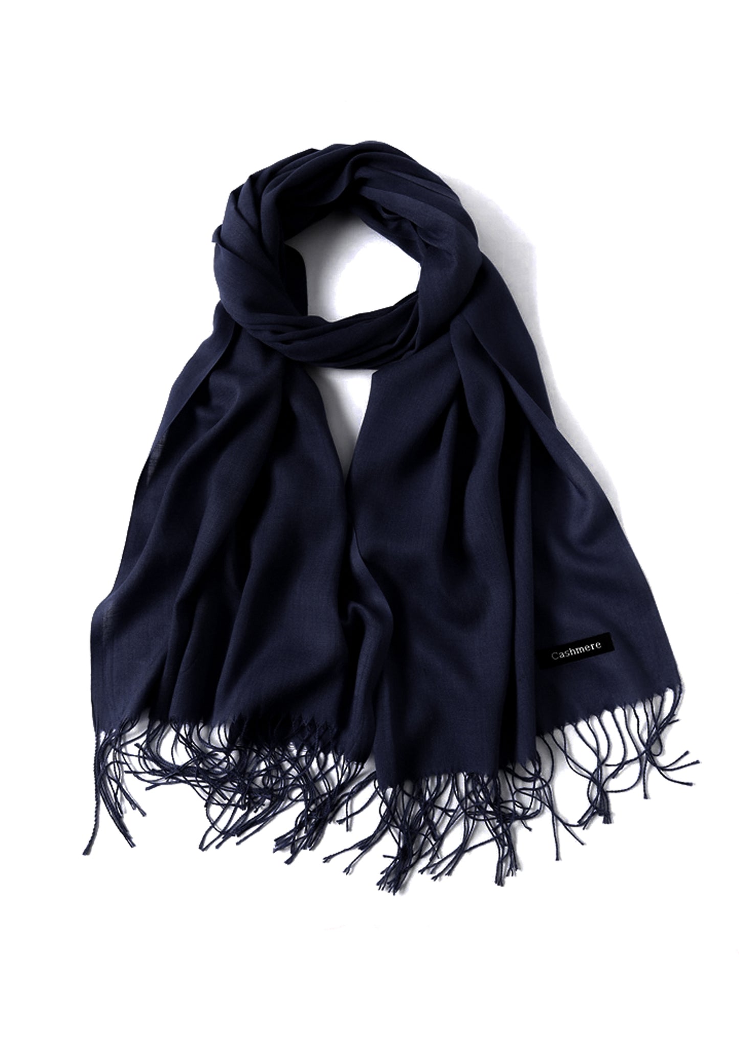 Plain Cashmere Hijab - Navy Blue