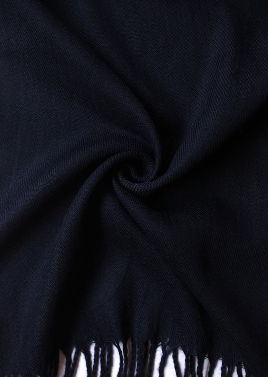 Plain Cashmere Hijab - Navy Blue