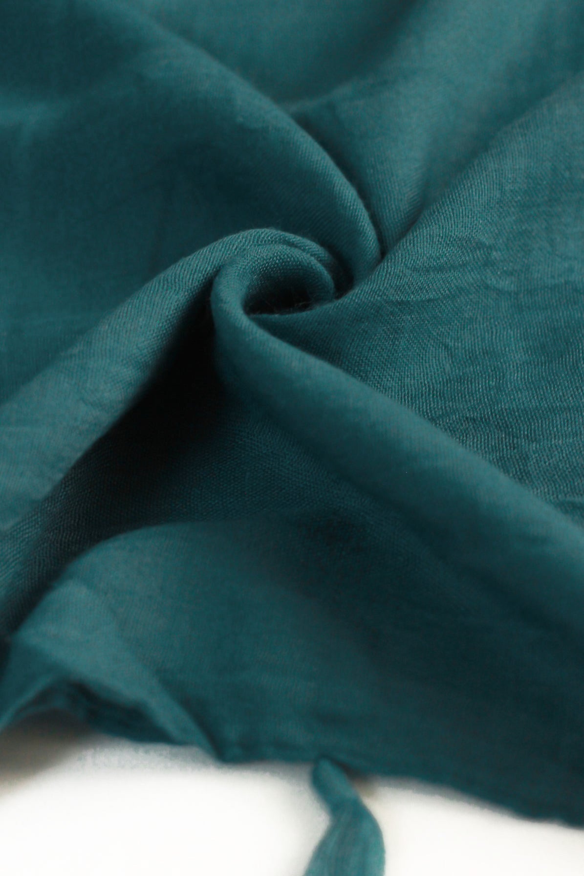 Plain Hijab with Tassels - Teal