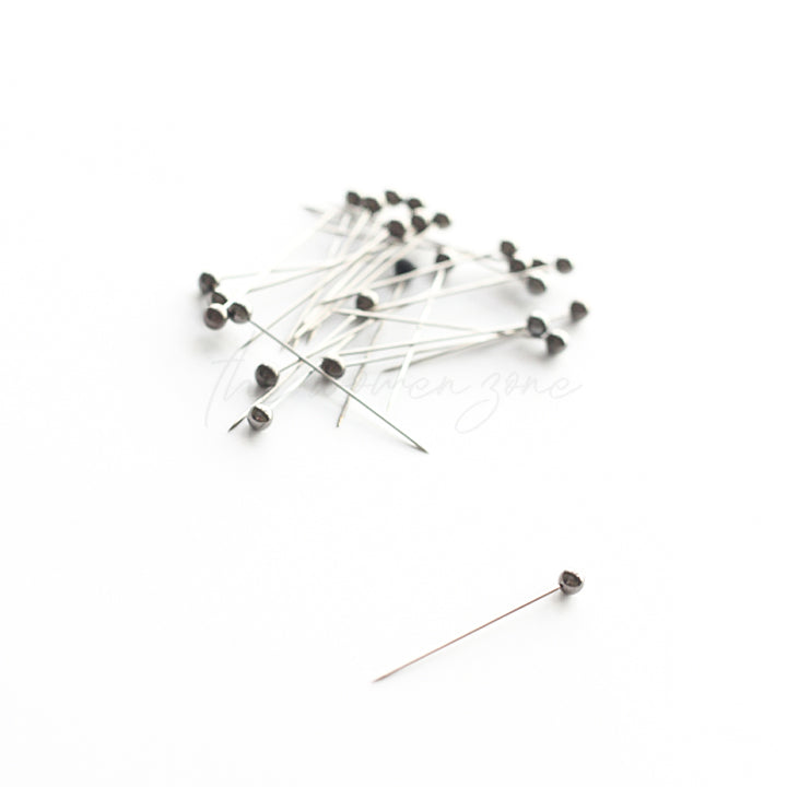 Metallic Hijab Pins - Charcoal Black