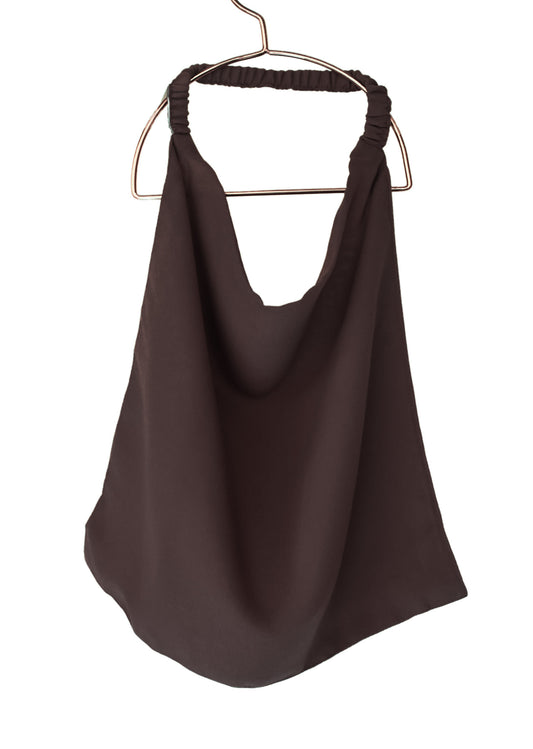 Elastic back Niqab - Dark Chocolate Brown