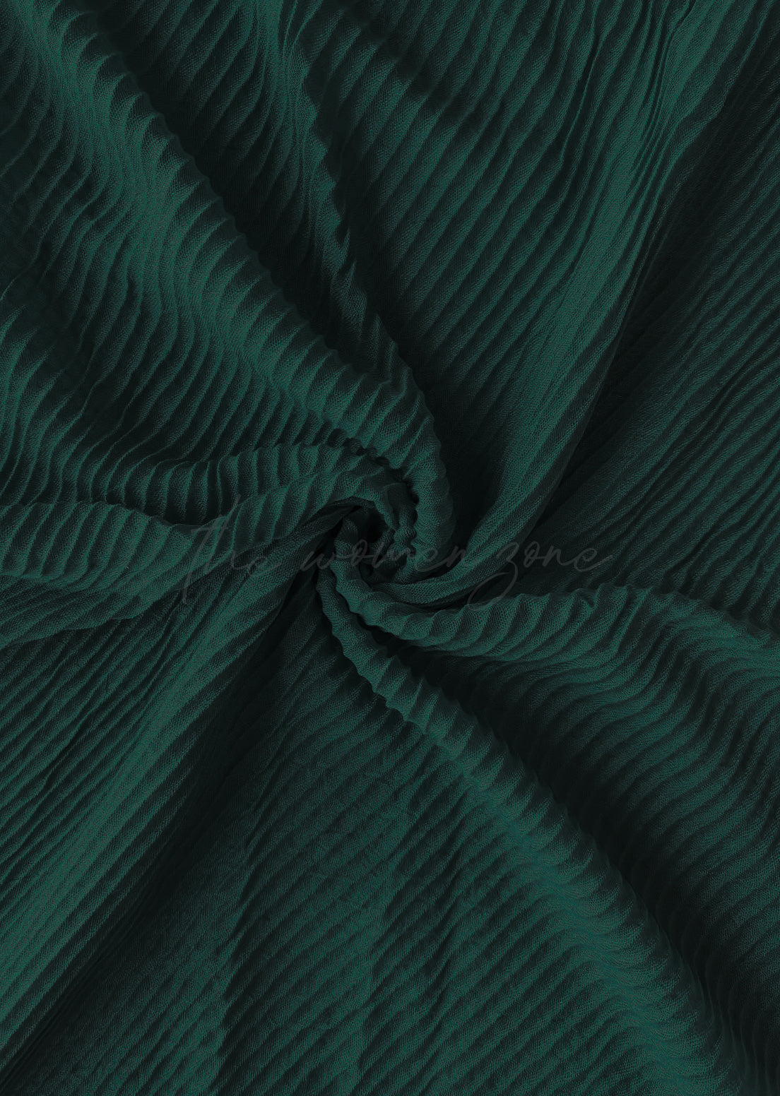 Crumpled Hijab - Emerald Green